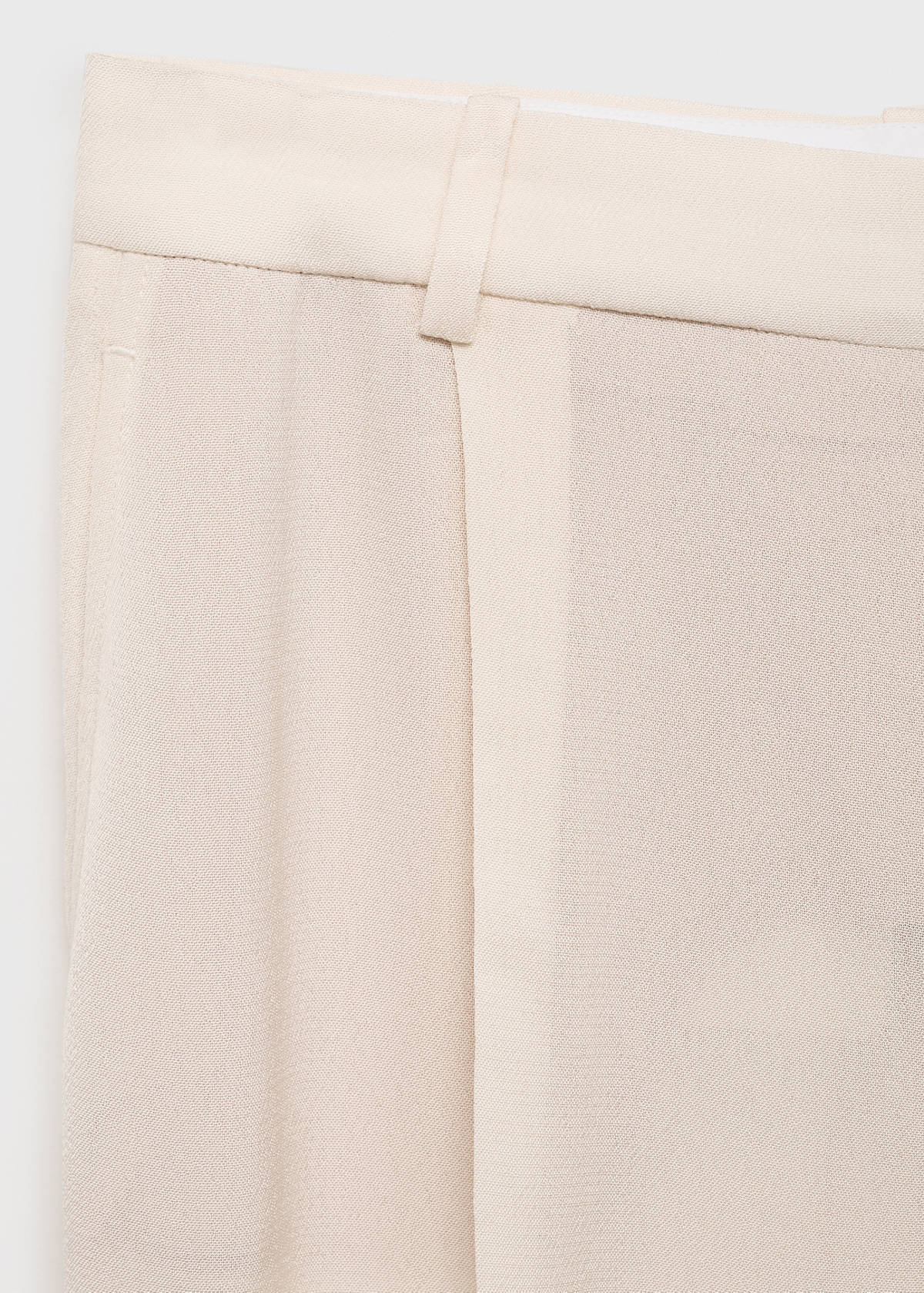 Straight-fit suit trousers — Vanilla