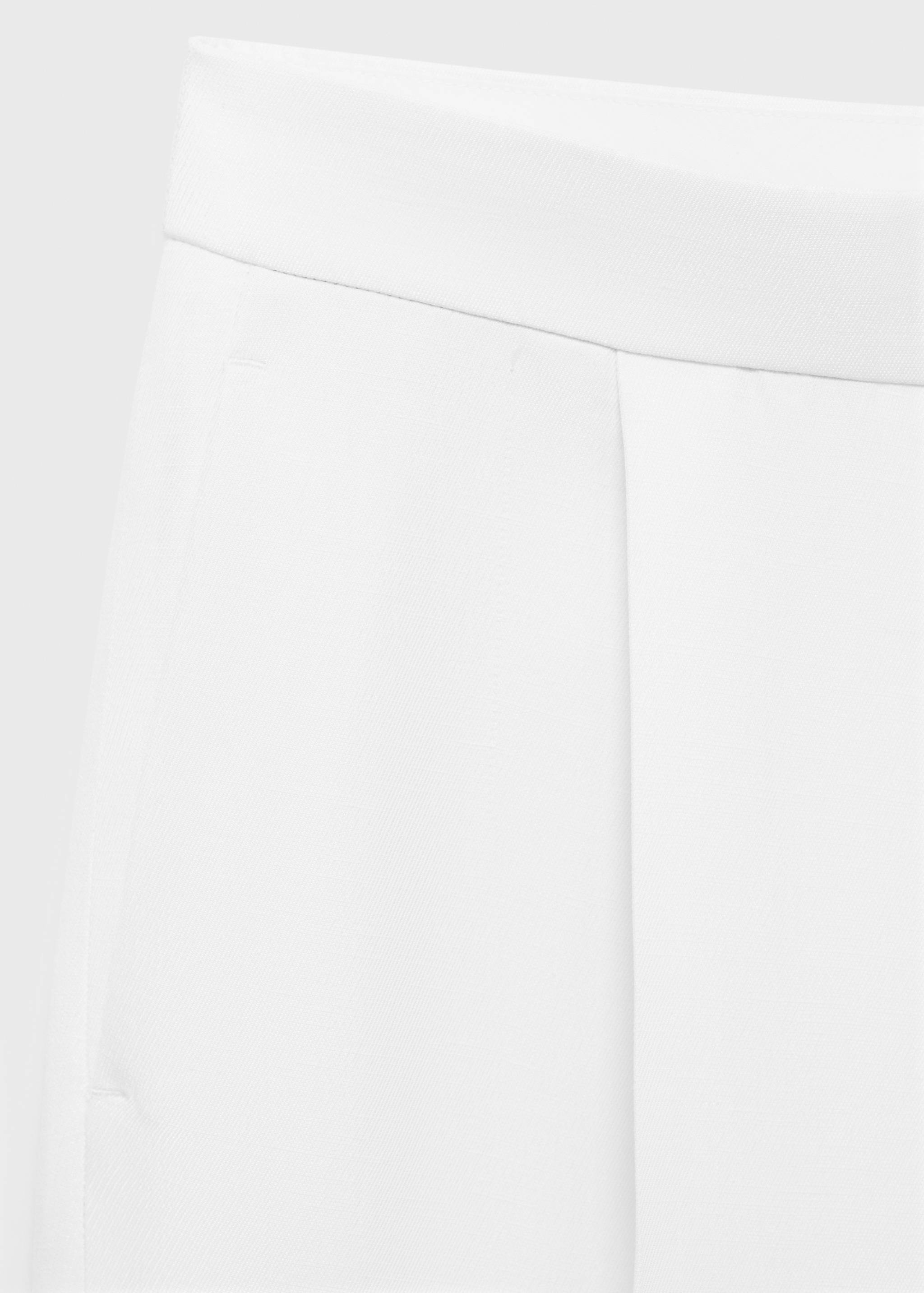 Pantalon mélange de lin pinces - Détail de l'article 0