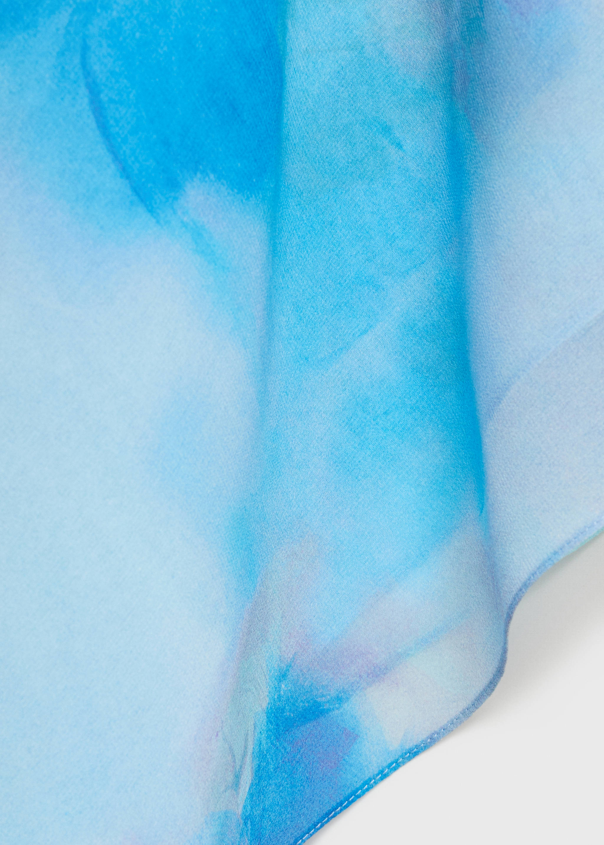 Asymmetrisches Blumenkleid mit Halstuch - Detail des Artikels 8