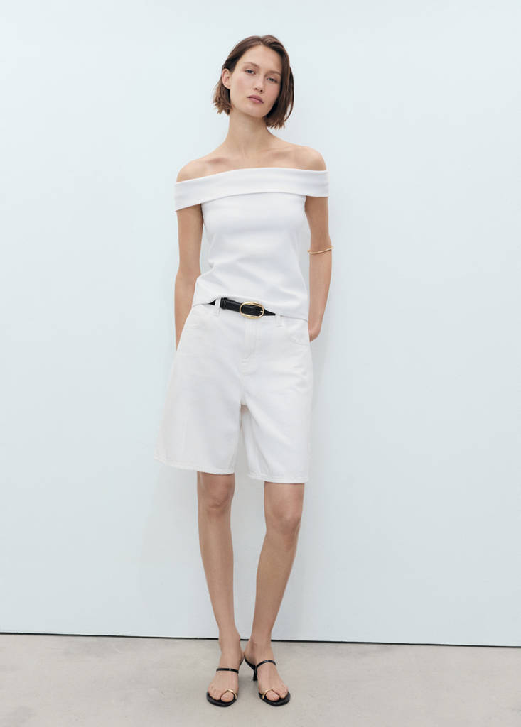 Strapless top — White