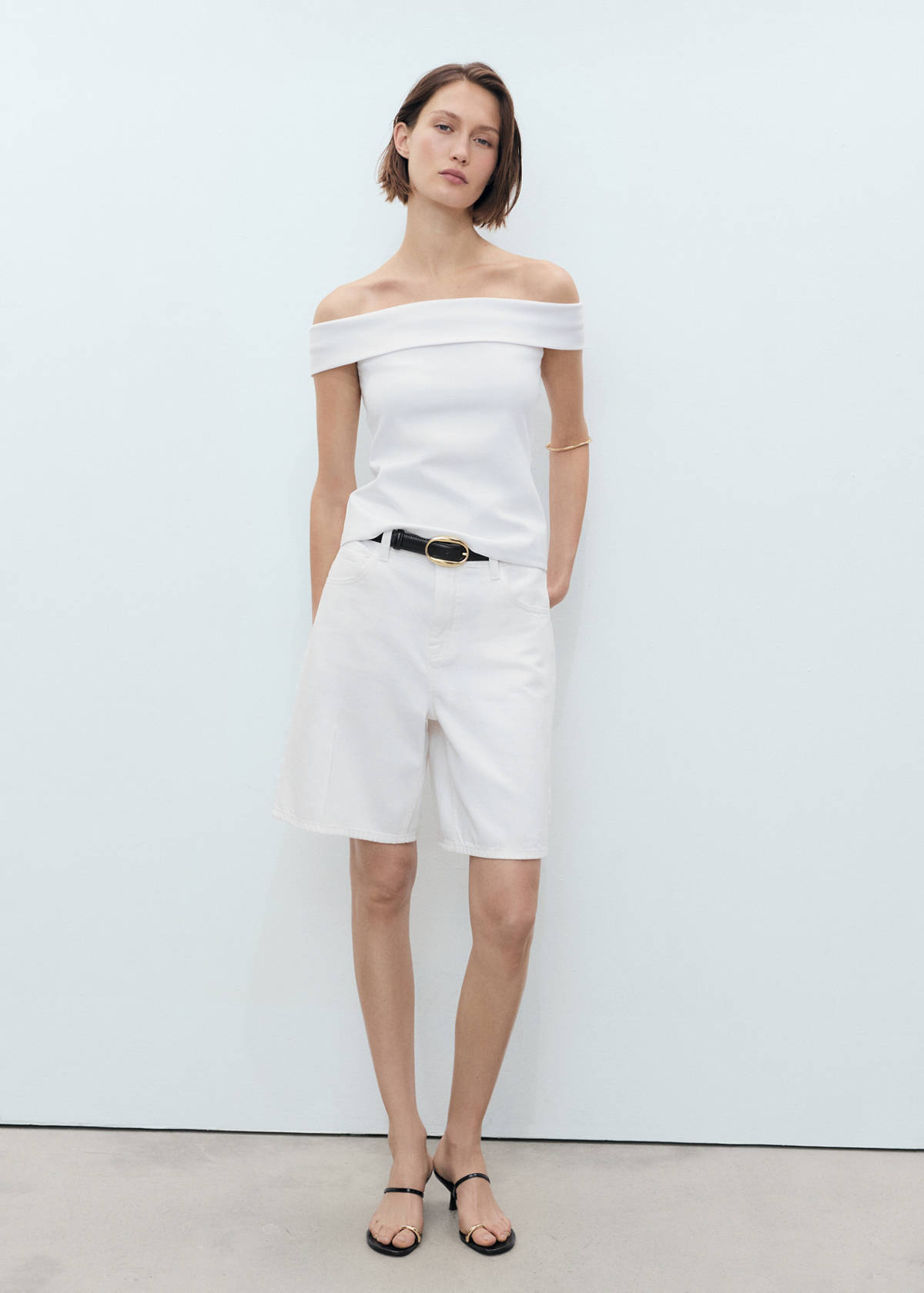 Strapless top — White