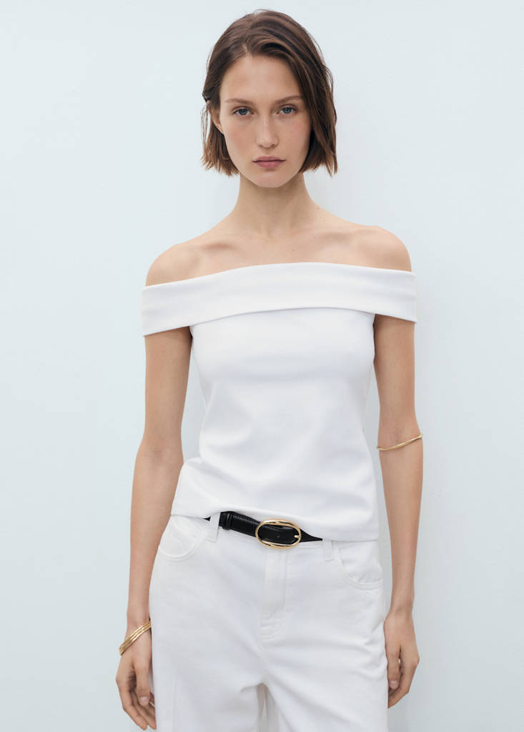 Strapless top — White