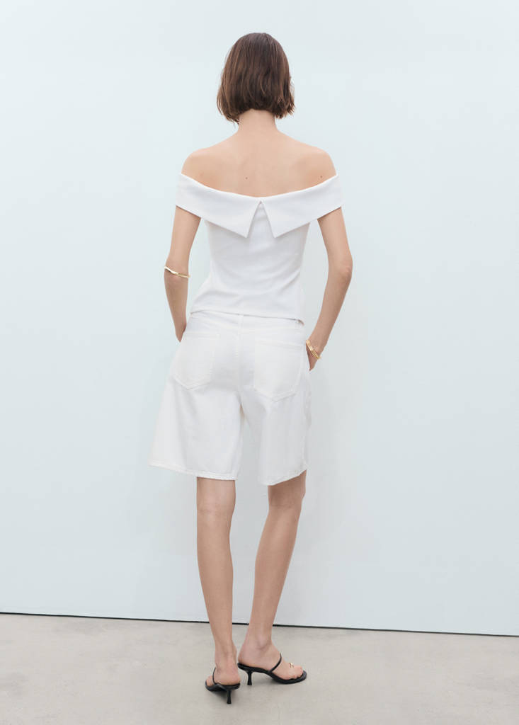 Strapless top — White