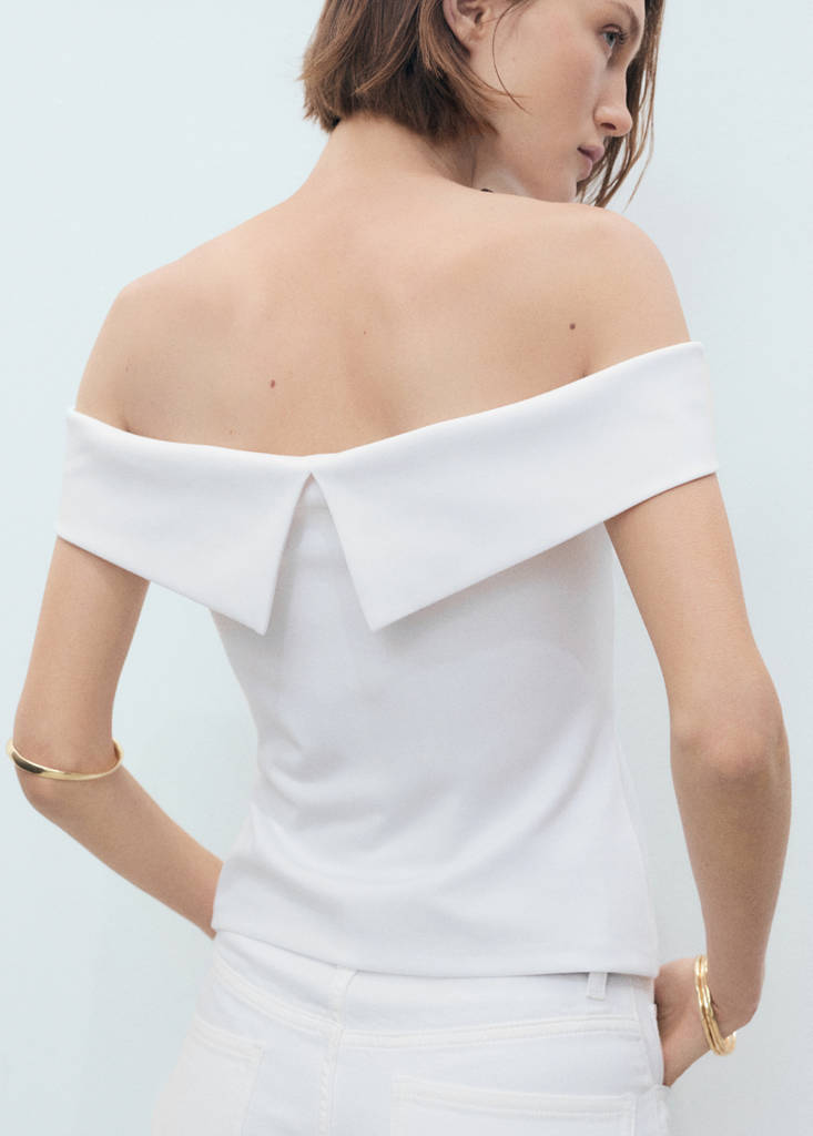 Strapless top — White