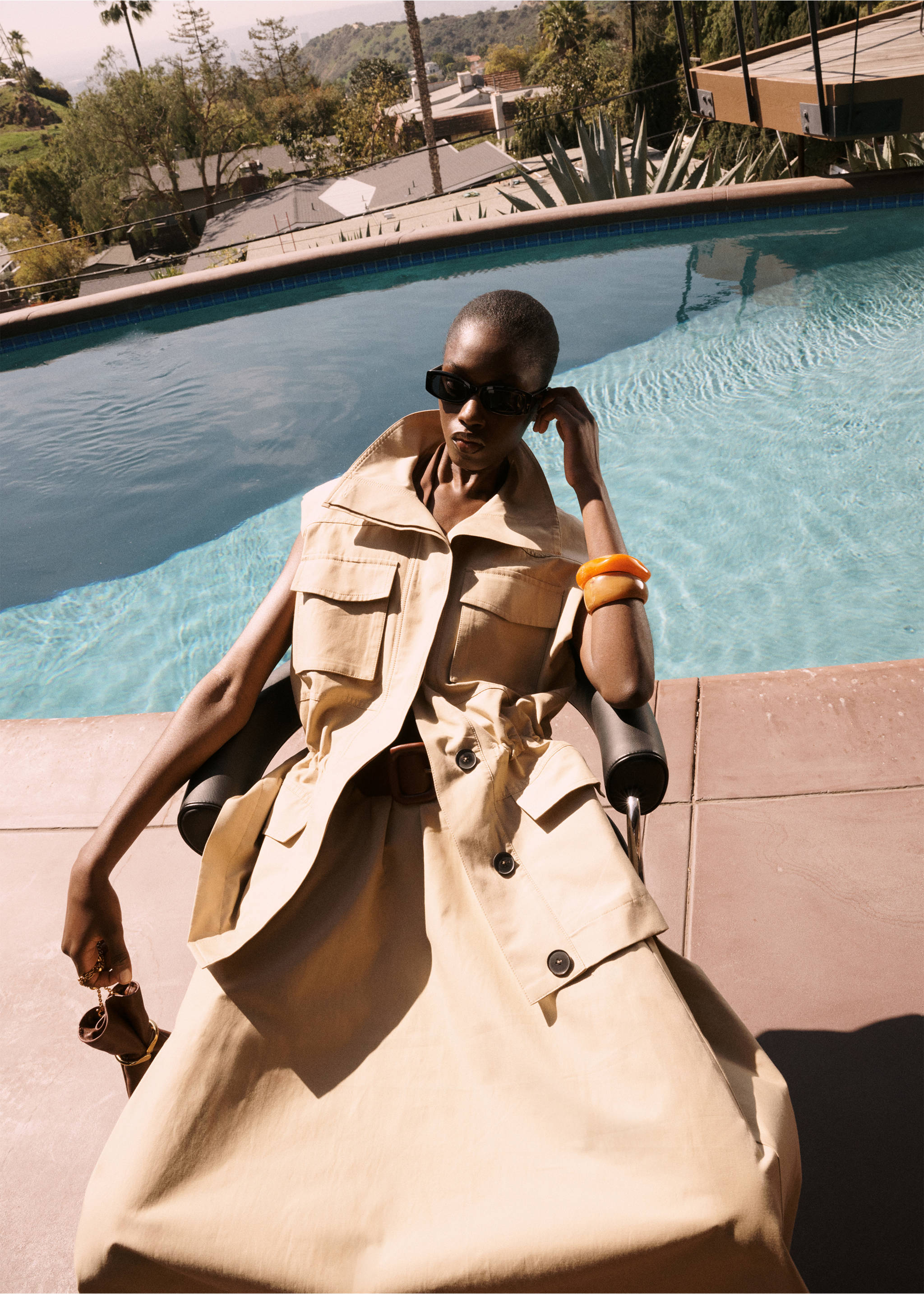 Jupe coton évasée - Détail de l'article 6, Beige. Ref: 17021275-00.