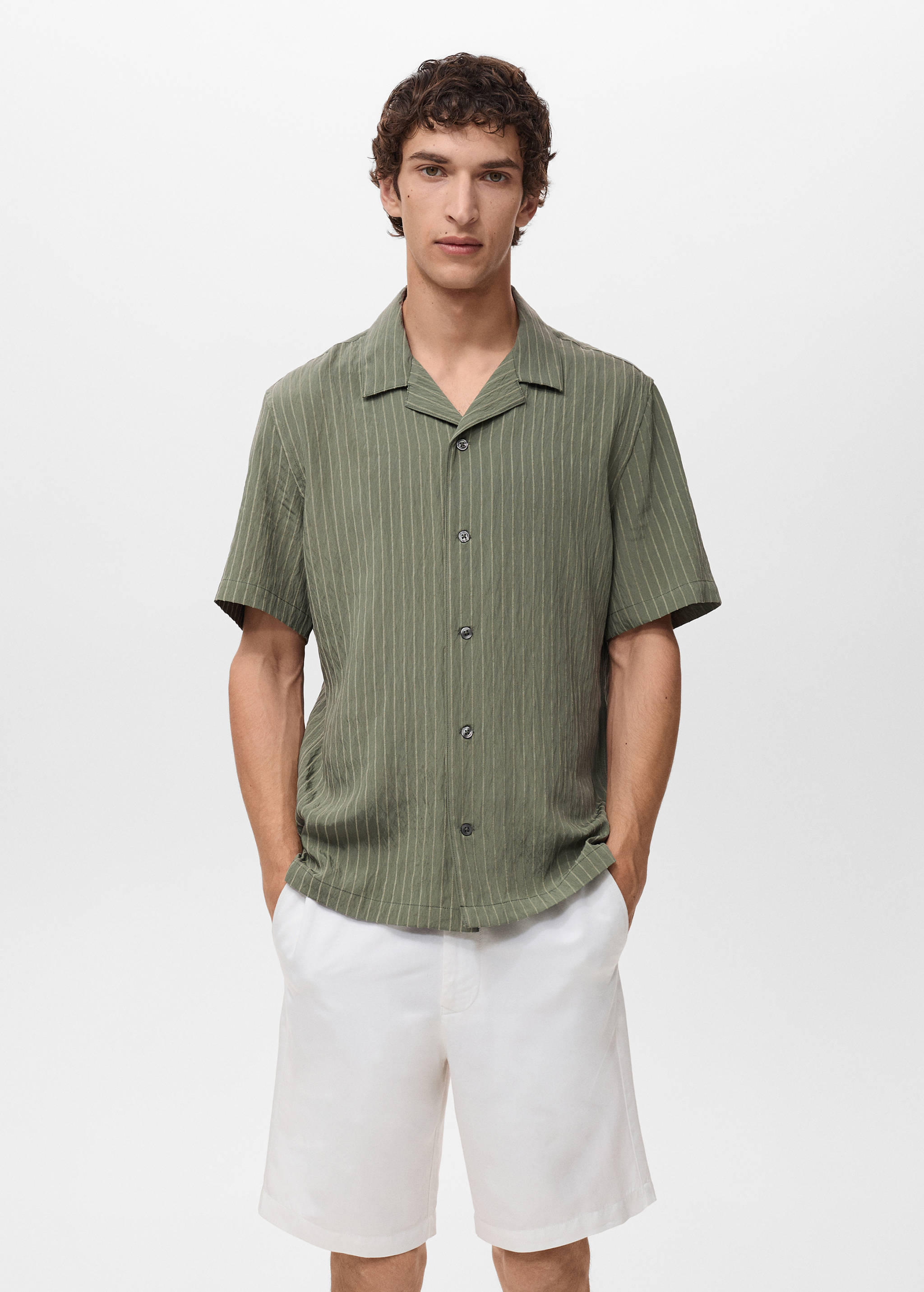 Short sleeve striped shirt - Medium plane