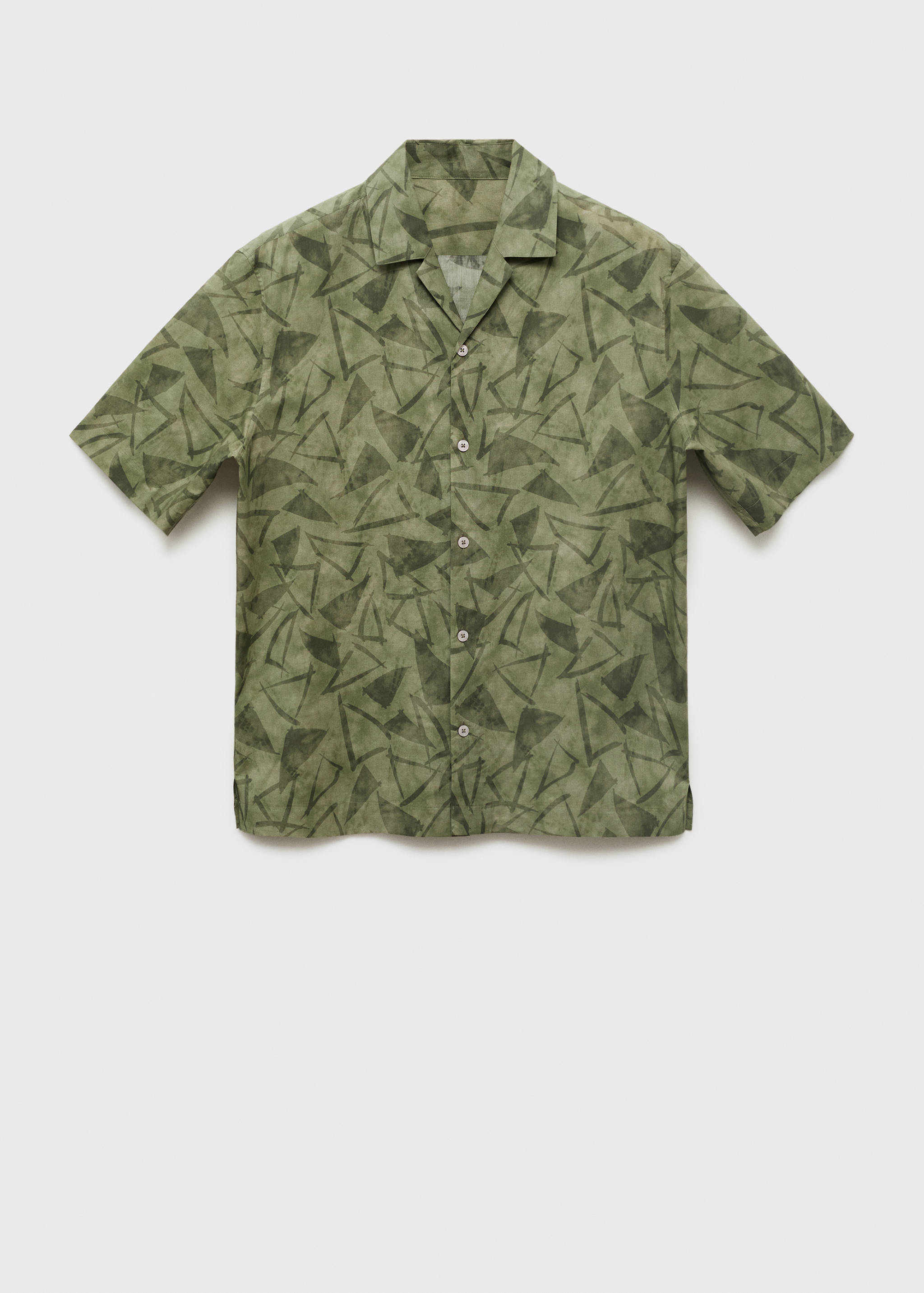 Camisa estampada cuello bowling - Artículo sin modelo