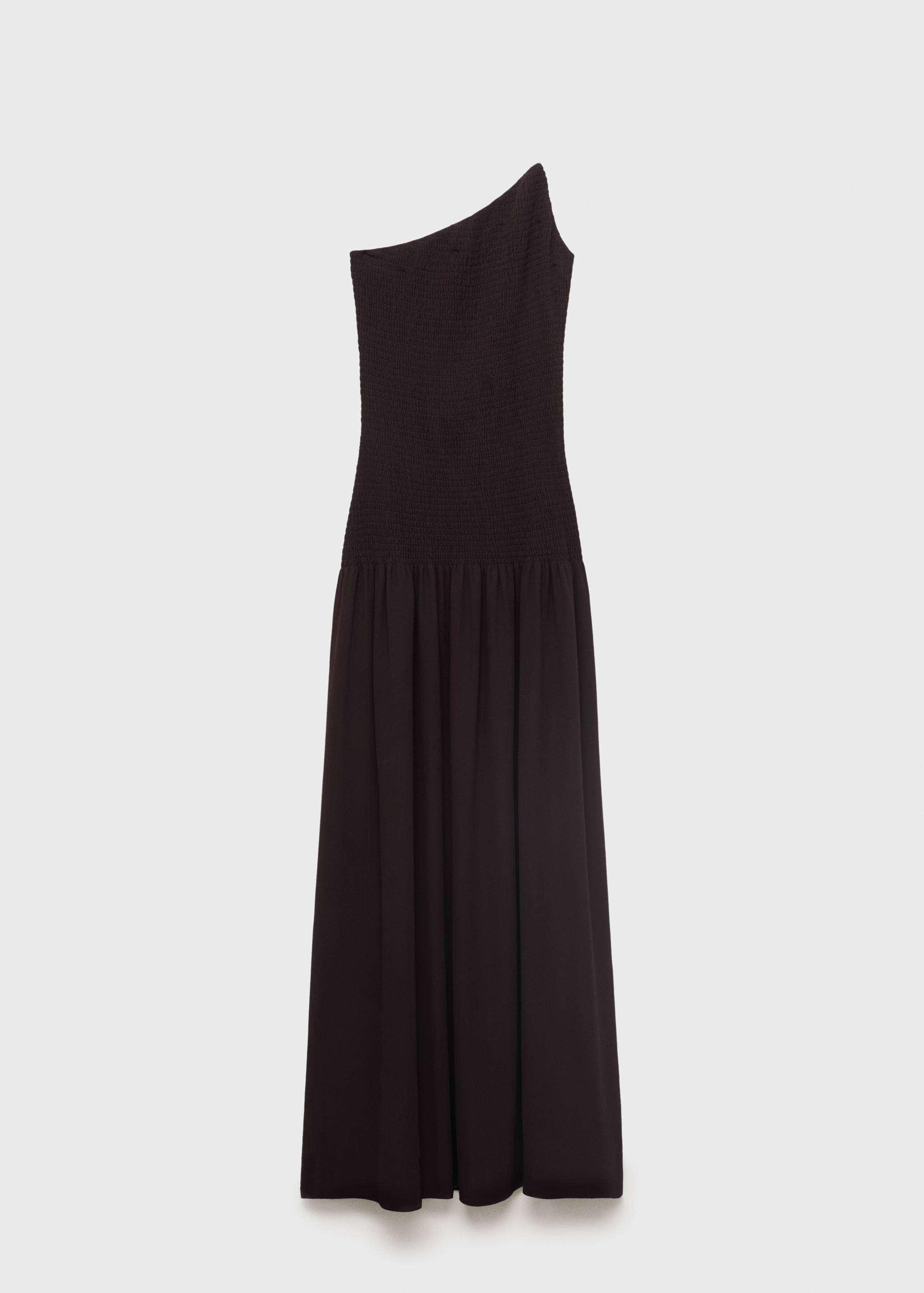 Asymmetrical dress with gathered body - Article without model