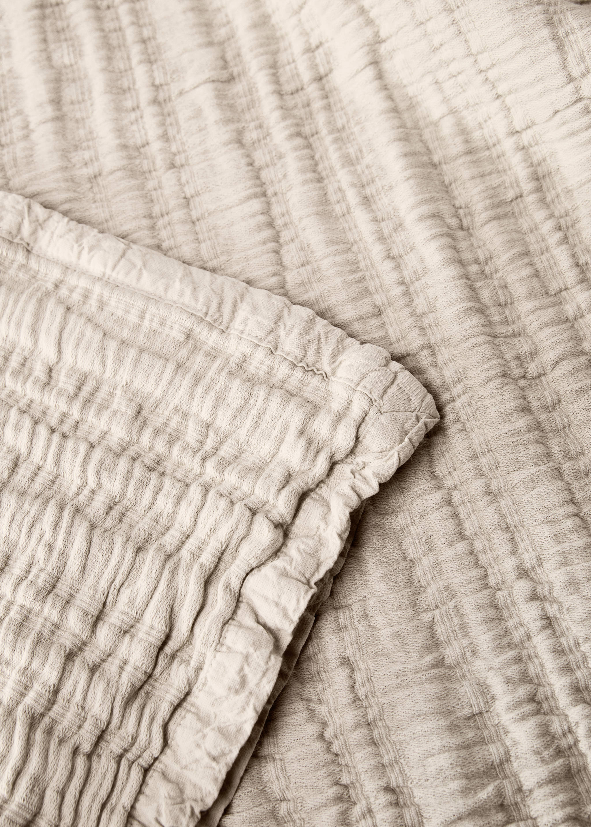 Cotton jacquard striped bedspread for 180/200 cm bed - Details of the article 2
