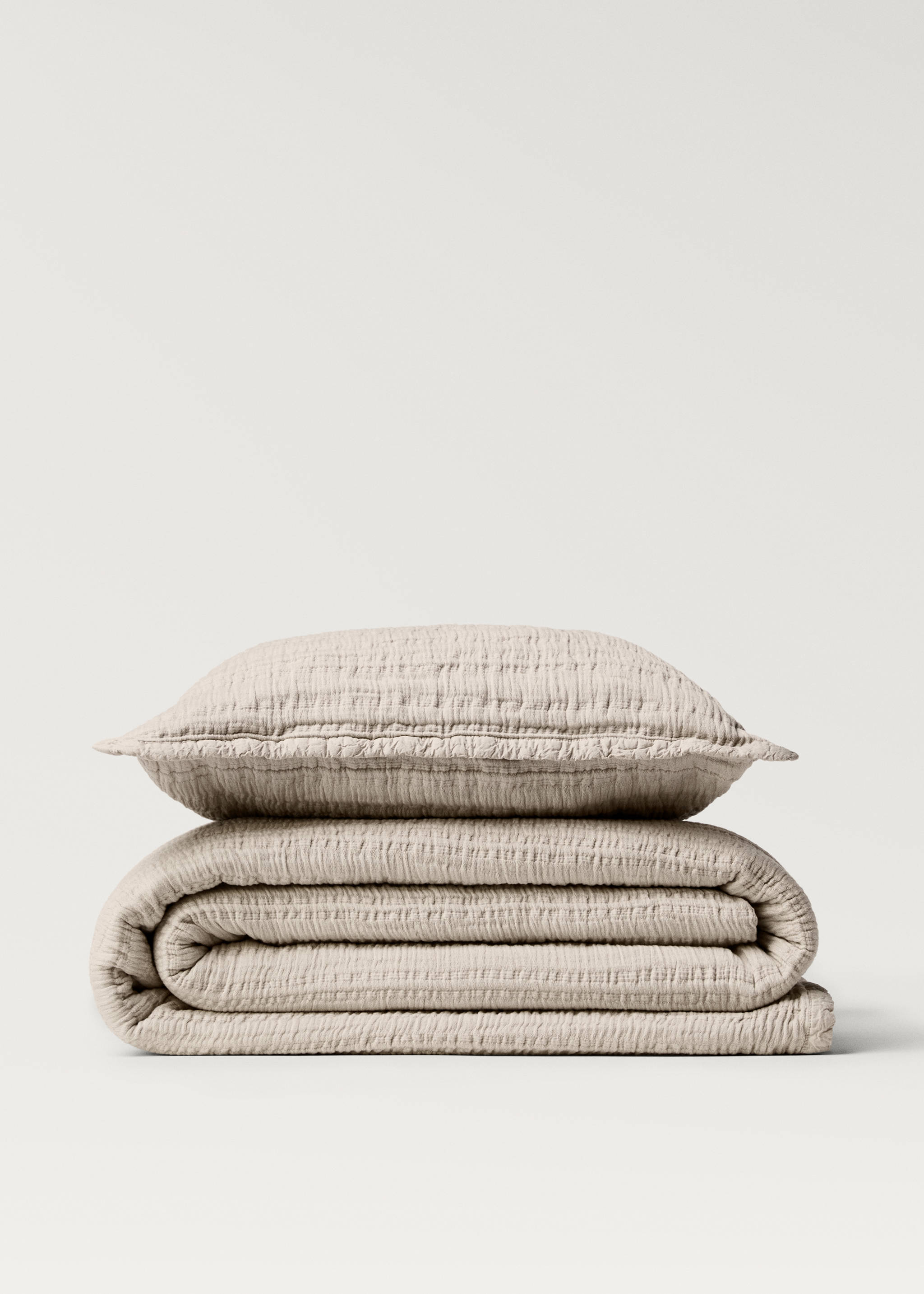 Cotton jacquard striped bedspread for 180/200 cm bed - Details of the article 3