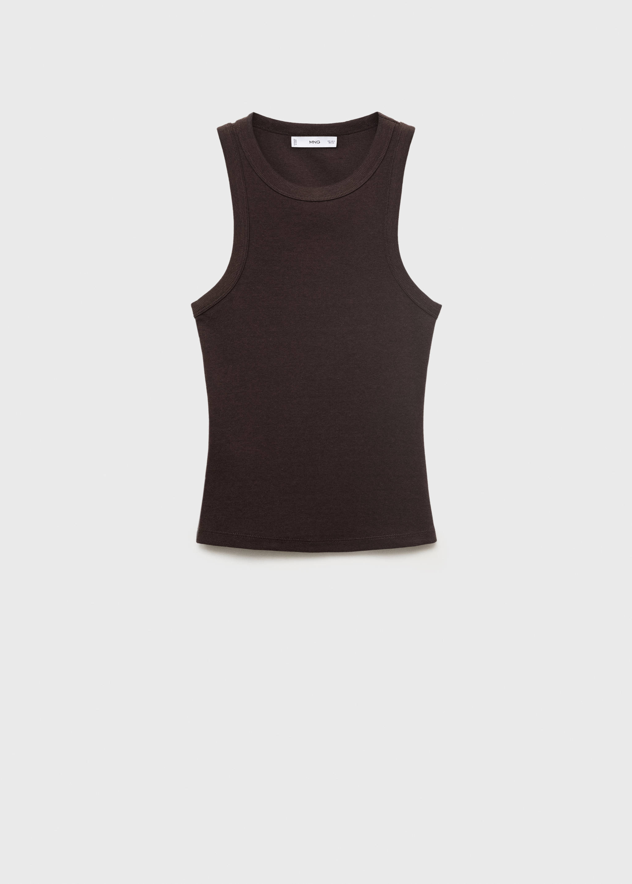 Ribbed cotton-blend top - Article without model