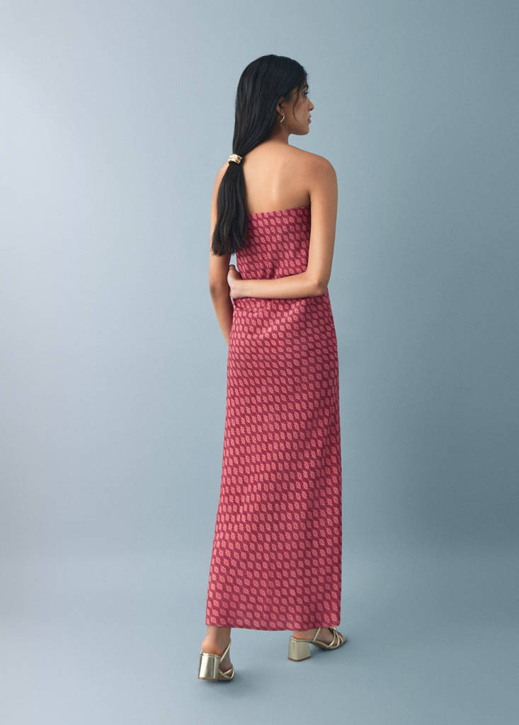 Flowy printed dress — Pastel Pink