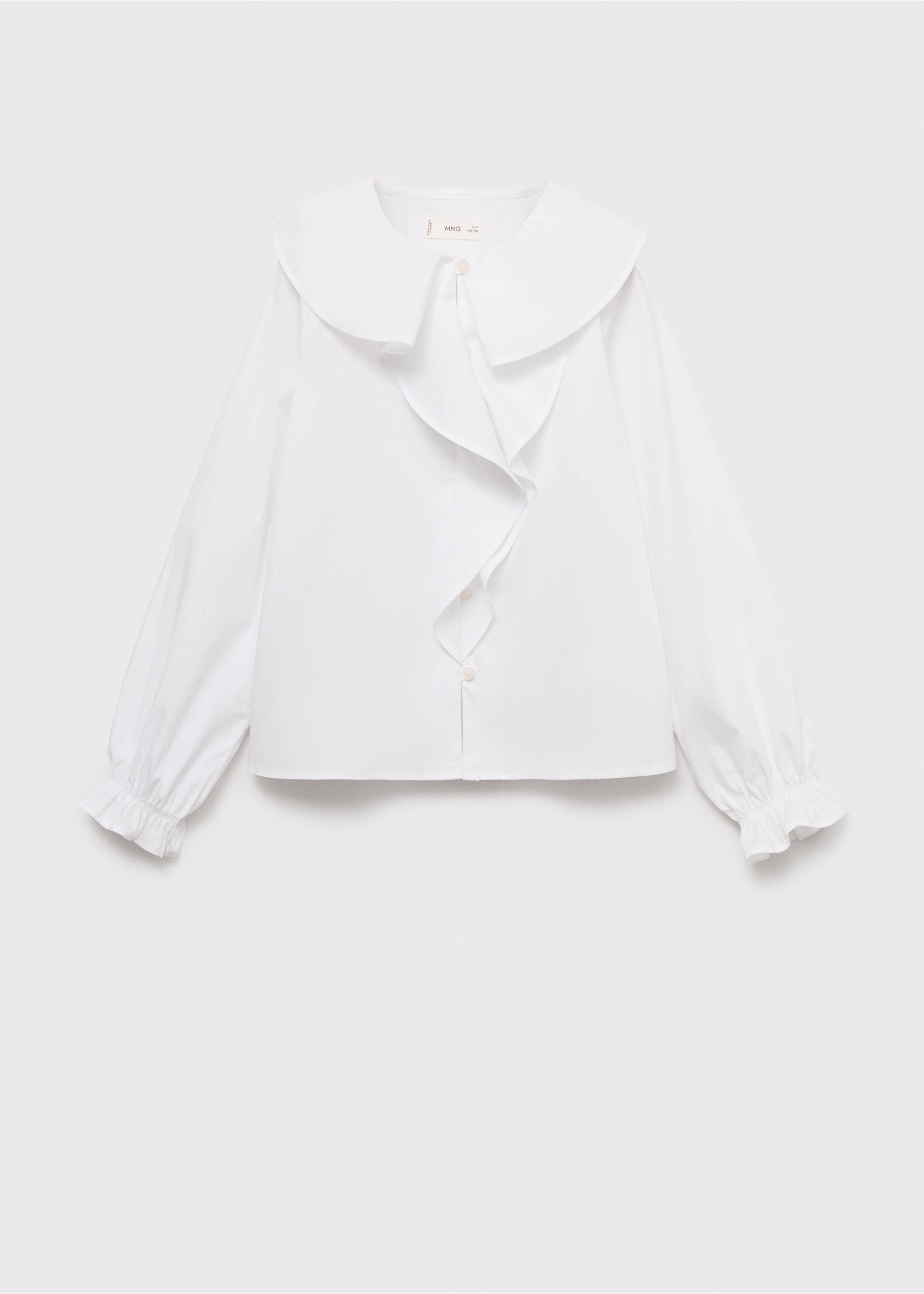 荷叶边细节衬衫 - null, 白色. Ref: 17021516-00.