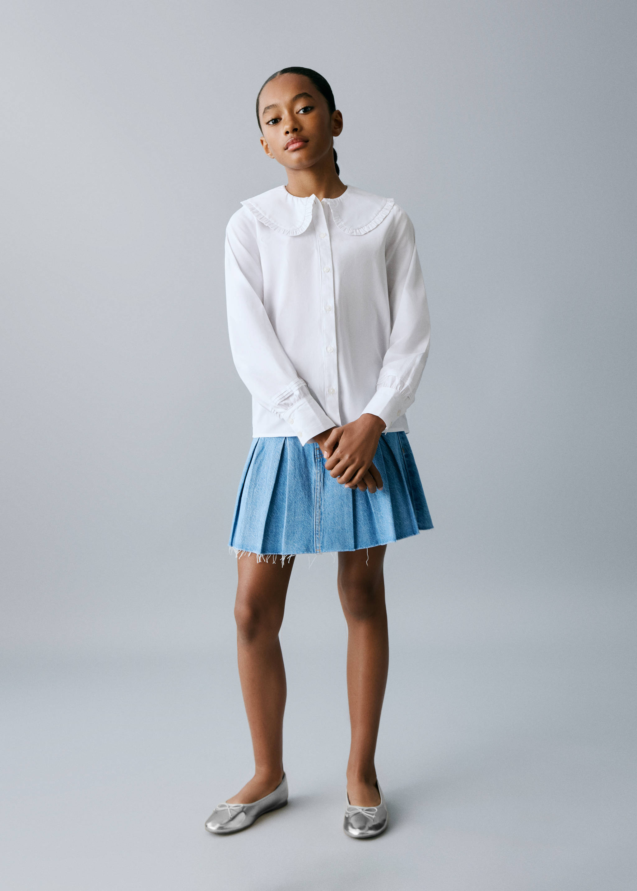 Double baby-collar shirt - General plane