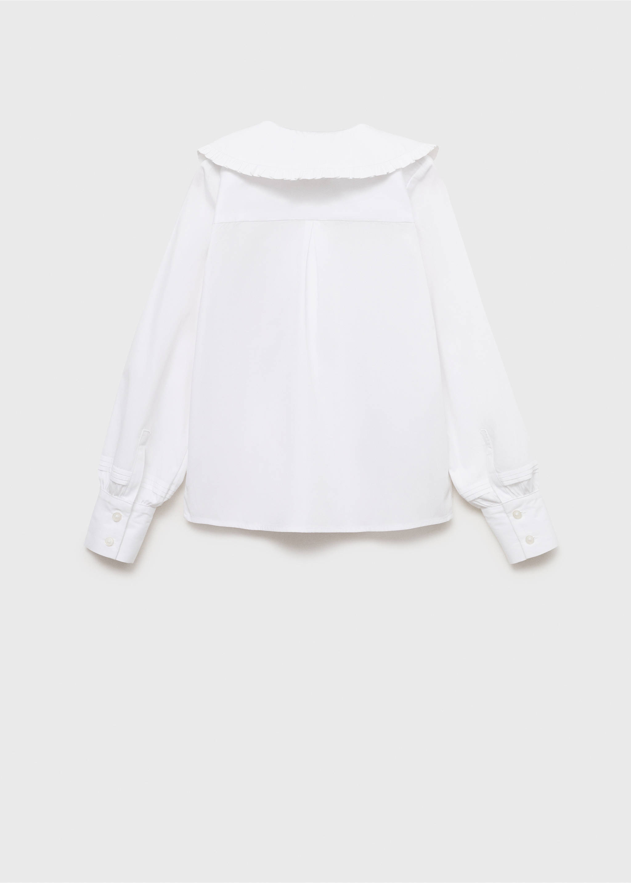Double baby-collar shirt - Reverse of the article, White. Ref: 17021517-00.