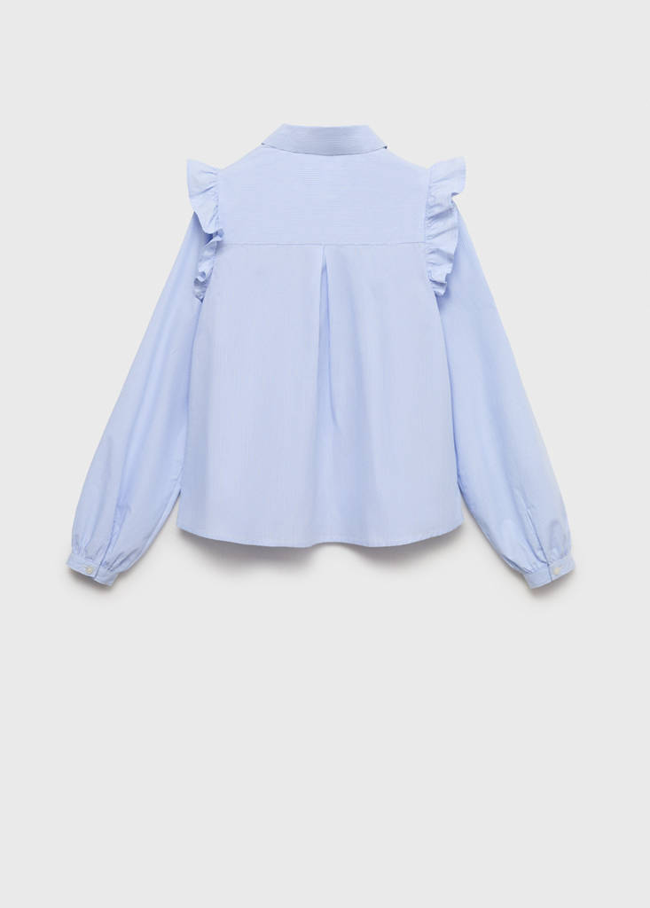Shirt with ruffle detail — Blue