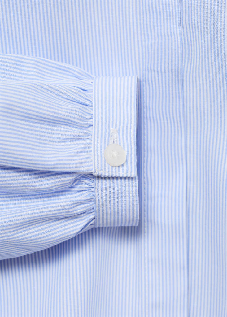Shirt with ruffle detail — Blue