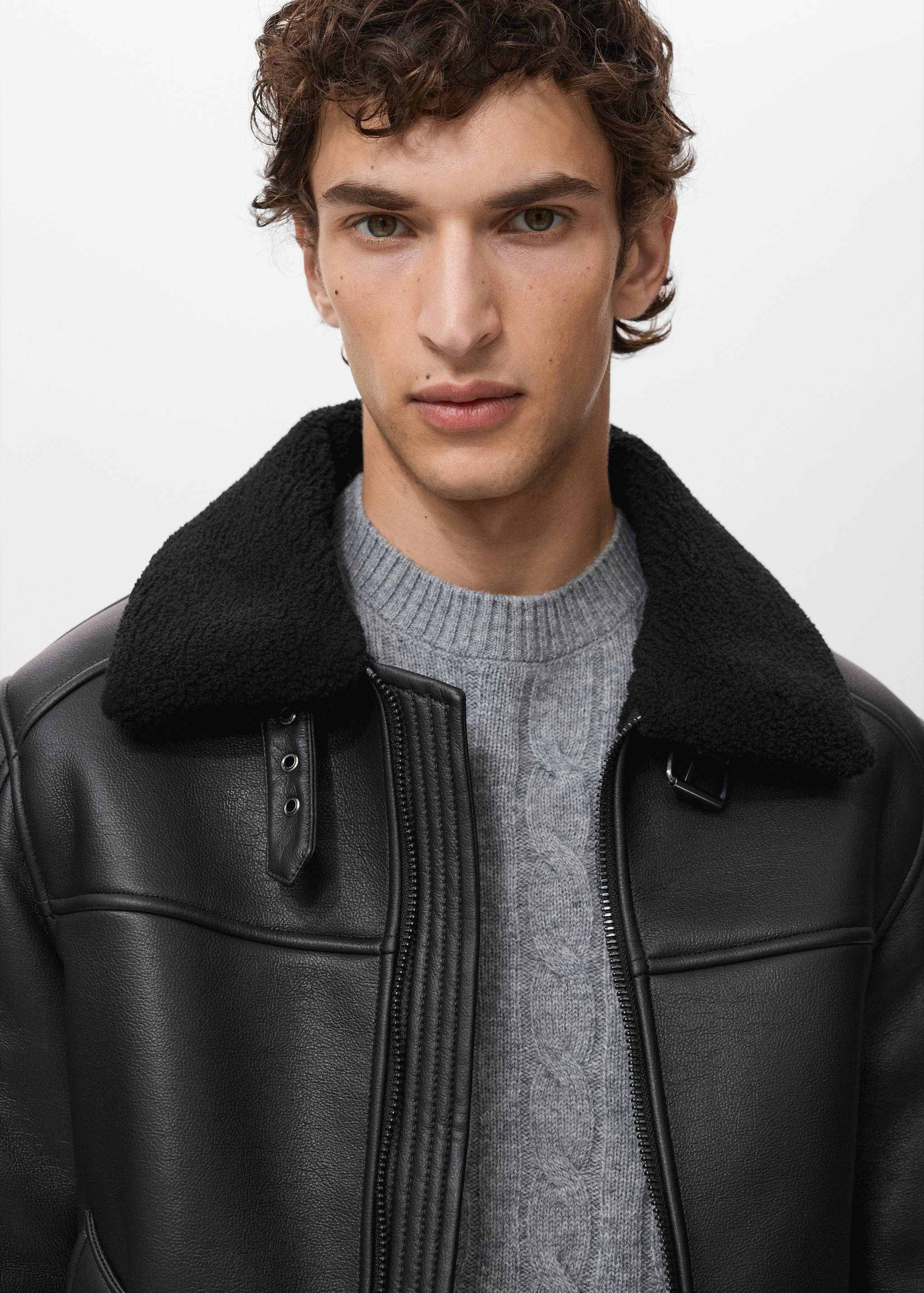 Double face sheepskin jacket - Details of the article 1