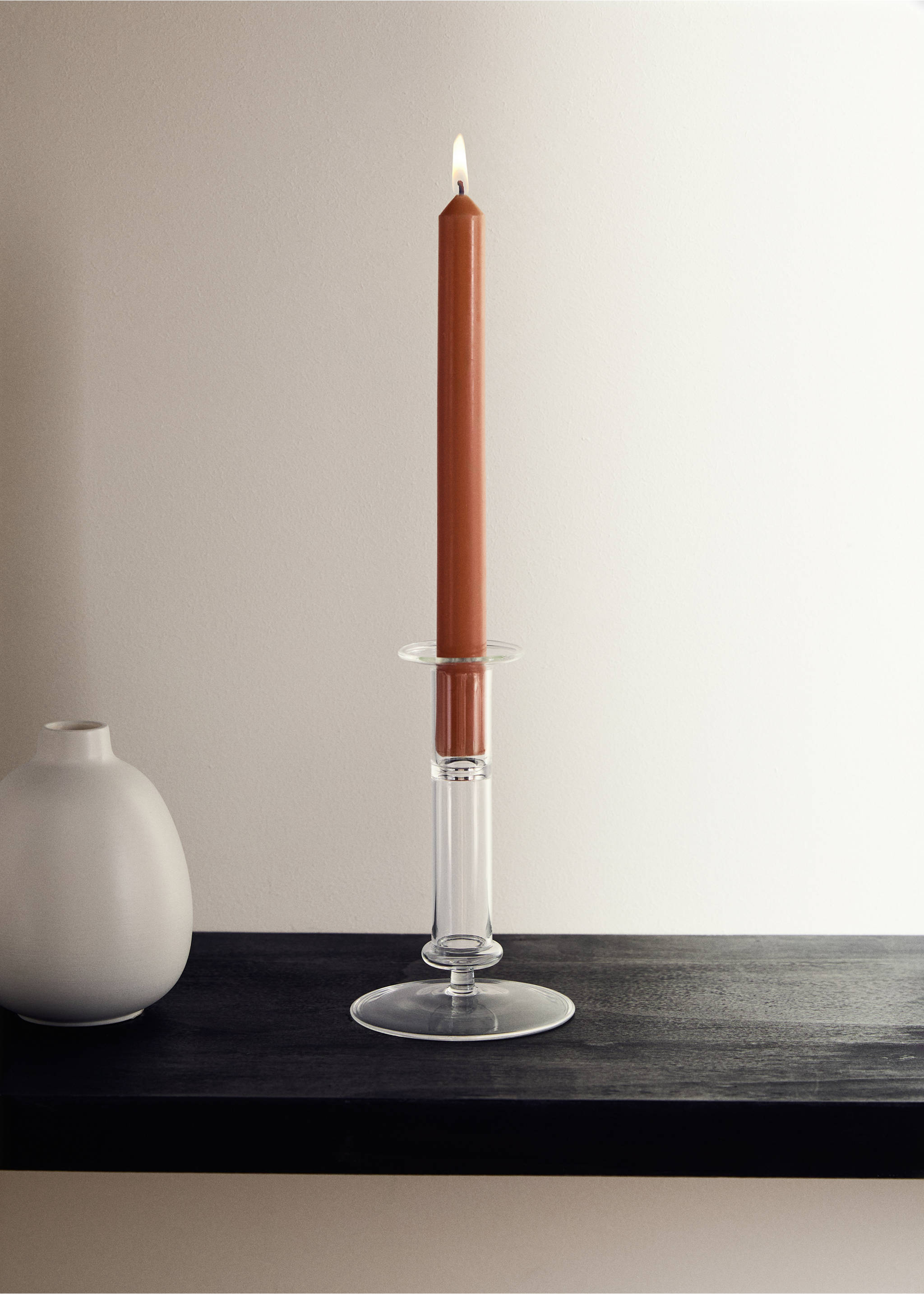 Borosilicate candelabra - General plane, Ice Grey. Ref: 17021525-00.