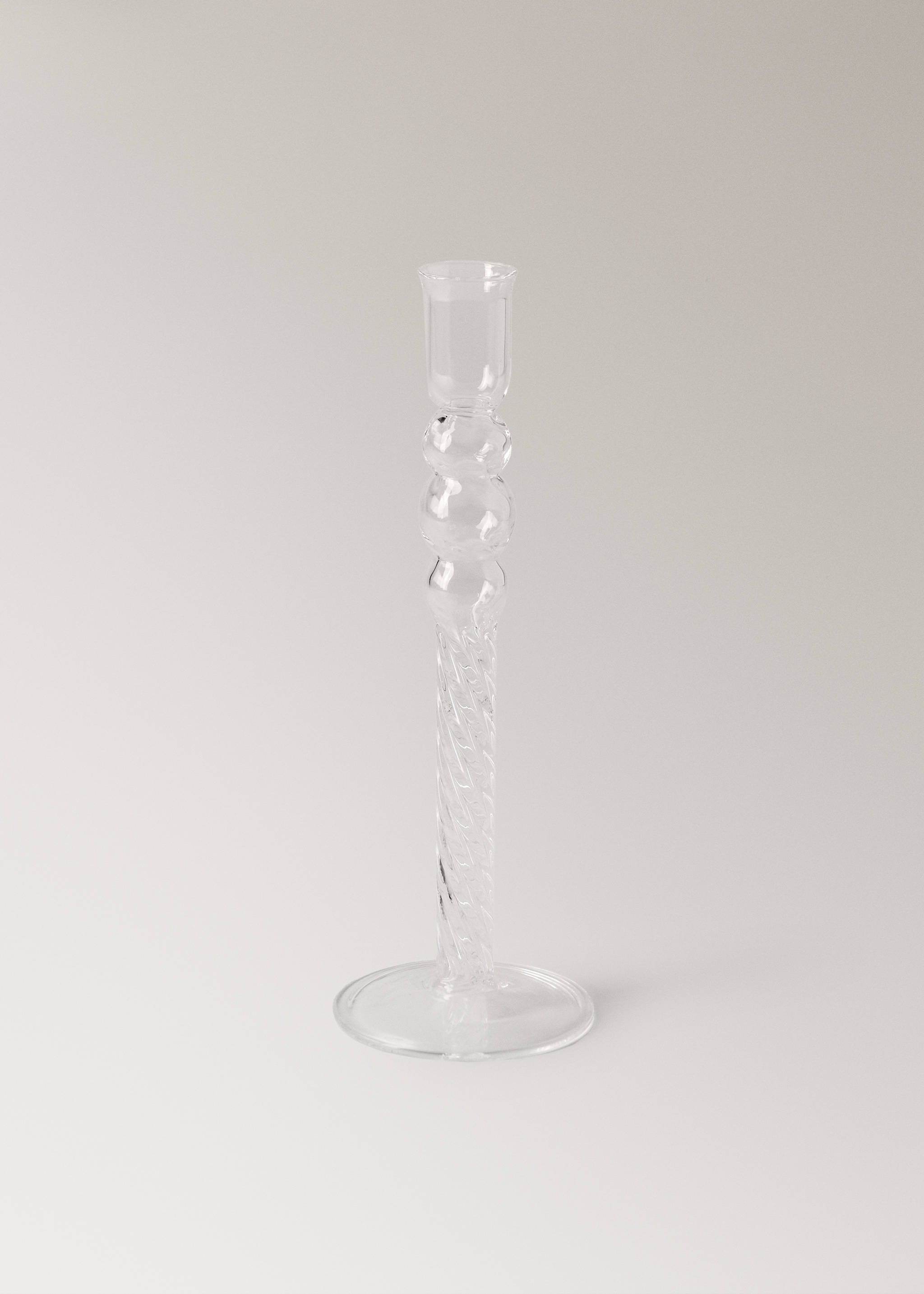 Spiraalvormige kandelaar van boriumsilicaat - Artikel zonder model