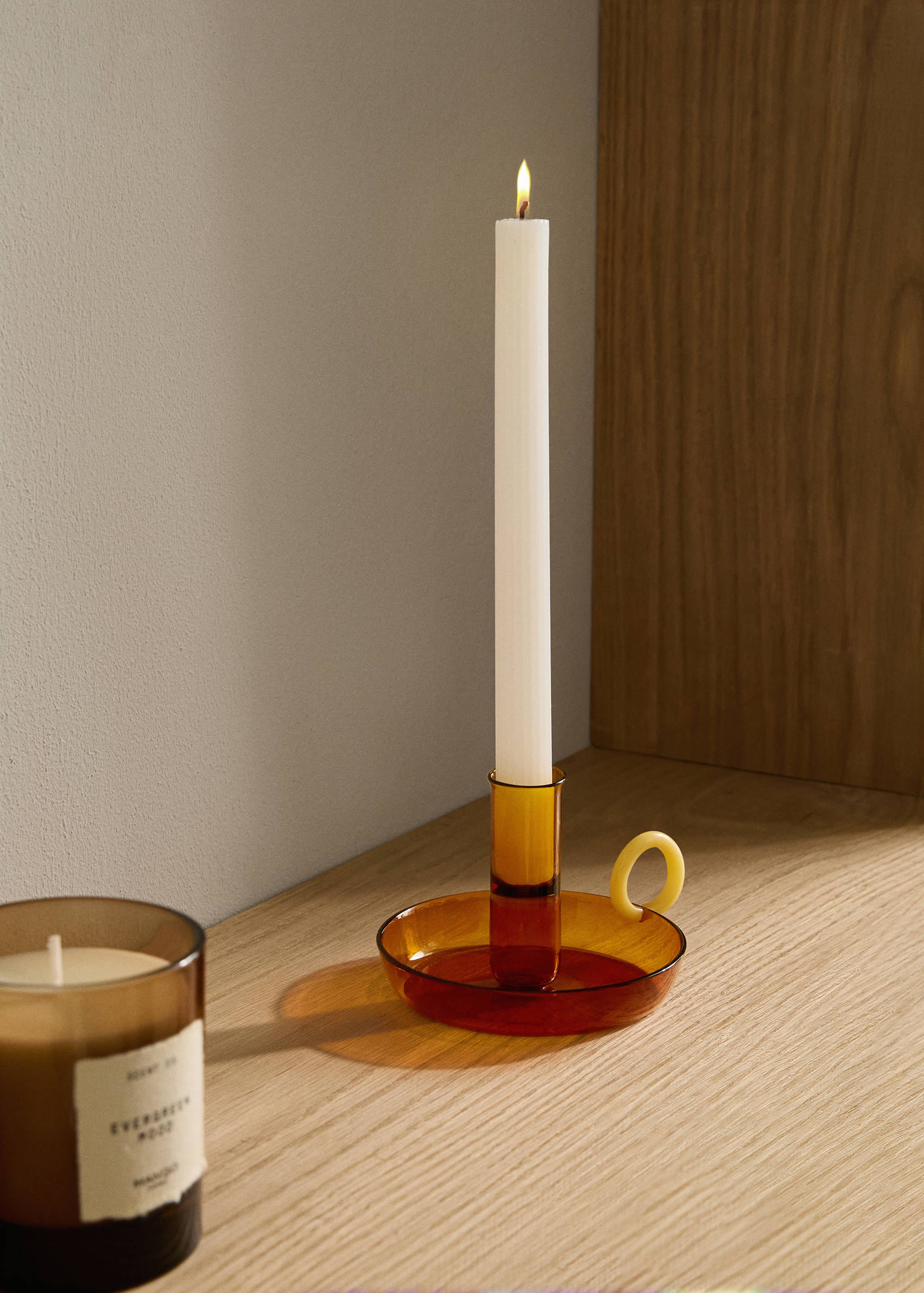 Borosilicate candelabra with two-tone handle - General plane