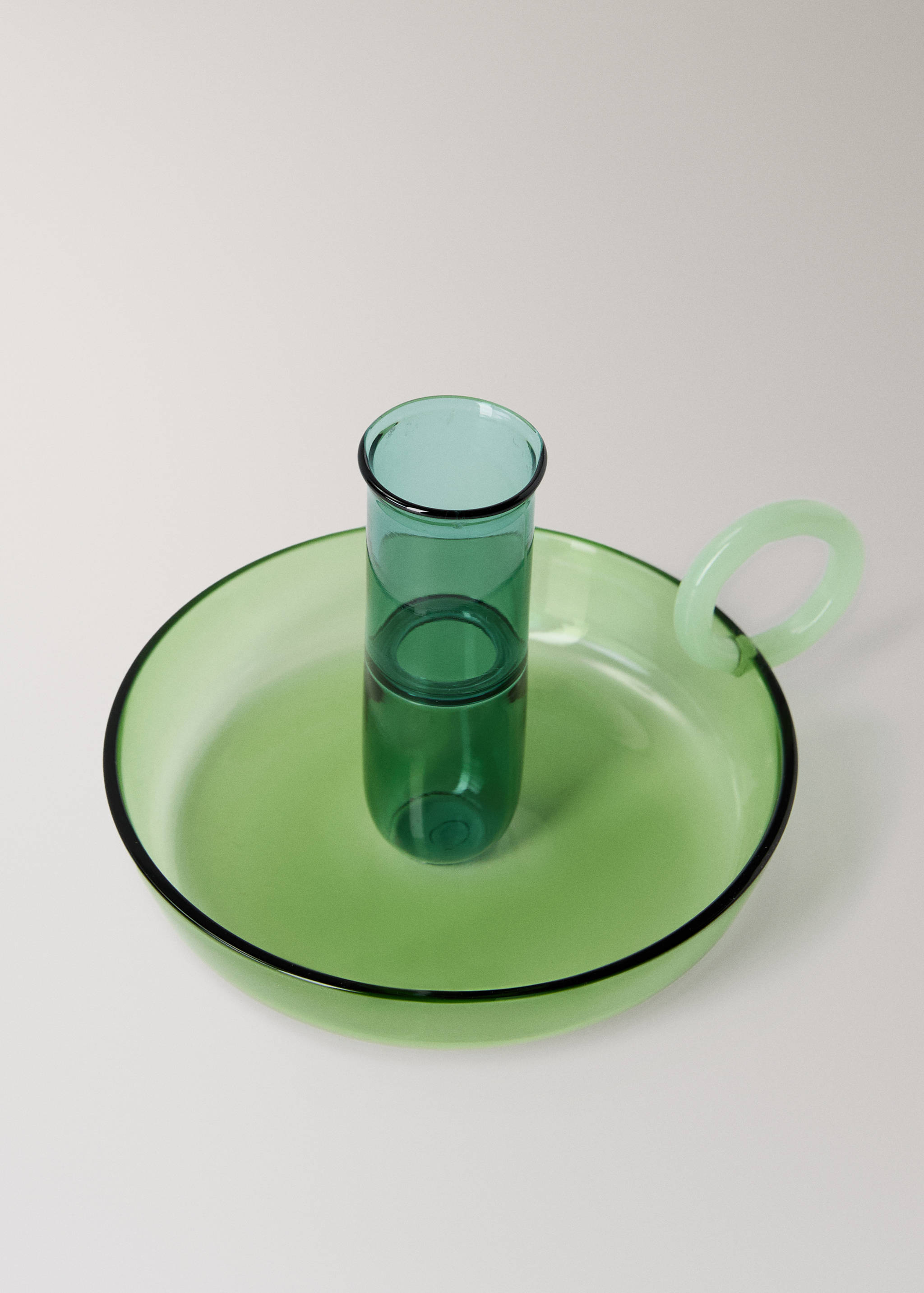 Borosilicate candelabra with two-tone handle - Details of the article 1