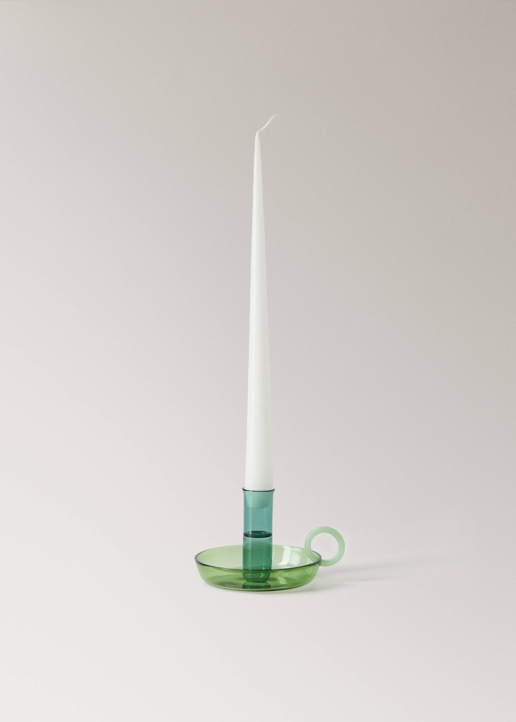 Borosilicate candelabra with two-tone handle - Details of the article 3