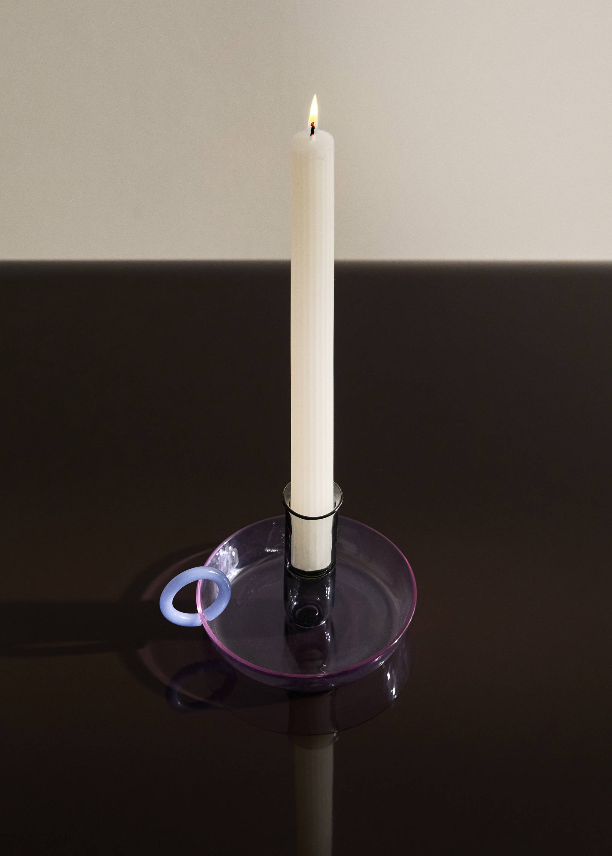 Borosilicate candelabra with two-tone handle - General plane
