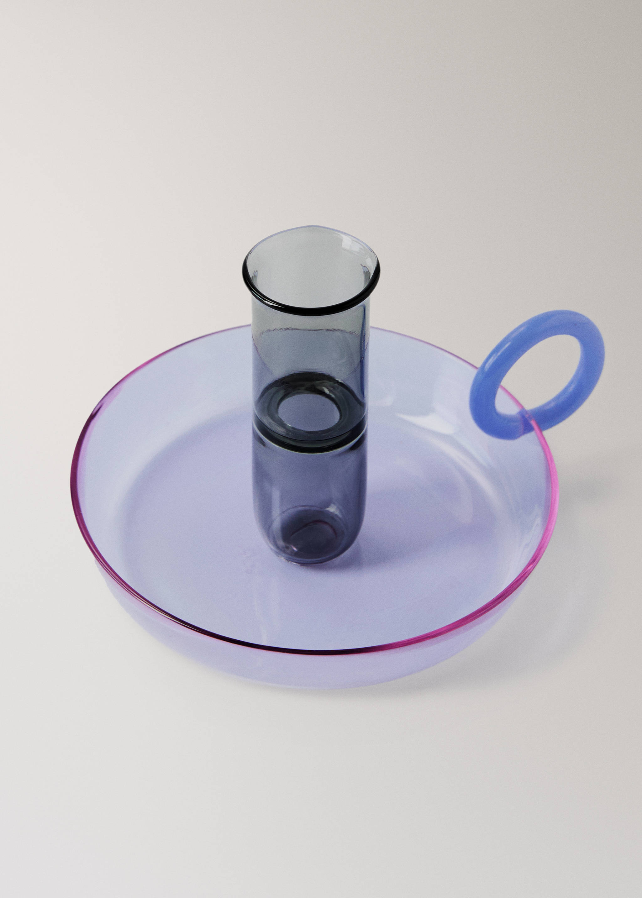 Borosilicate candelabra with two-tone handle - Details of the article 1