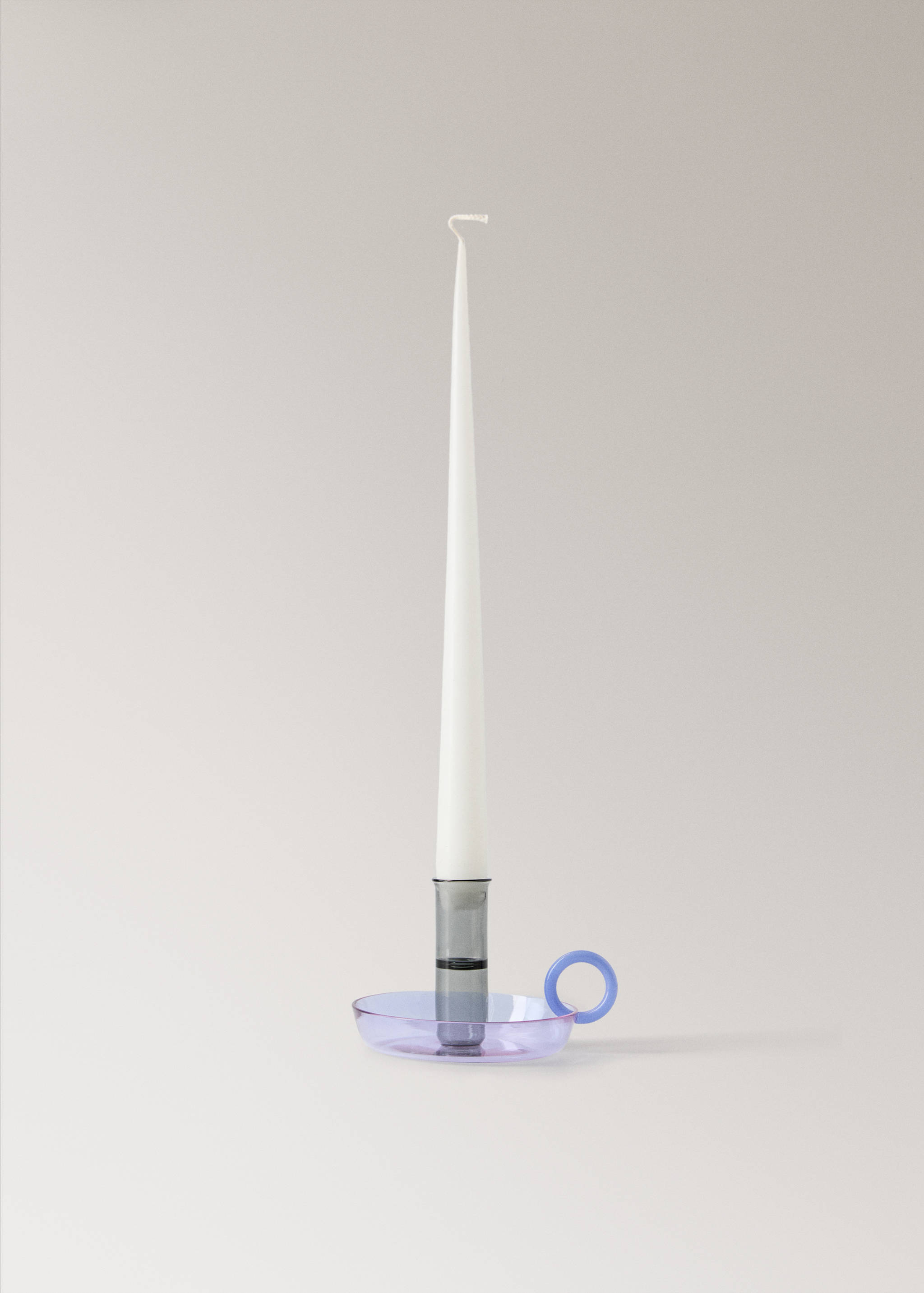 Borosilicate candelabra with two-tone handle - Details of the article 3