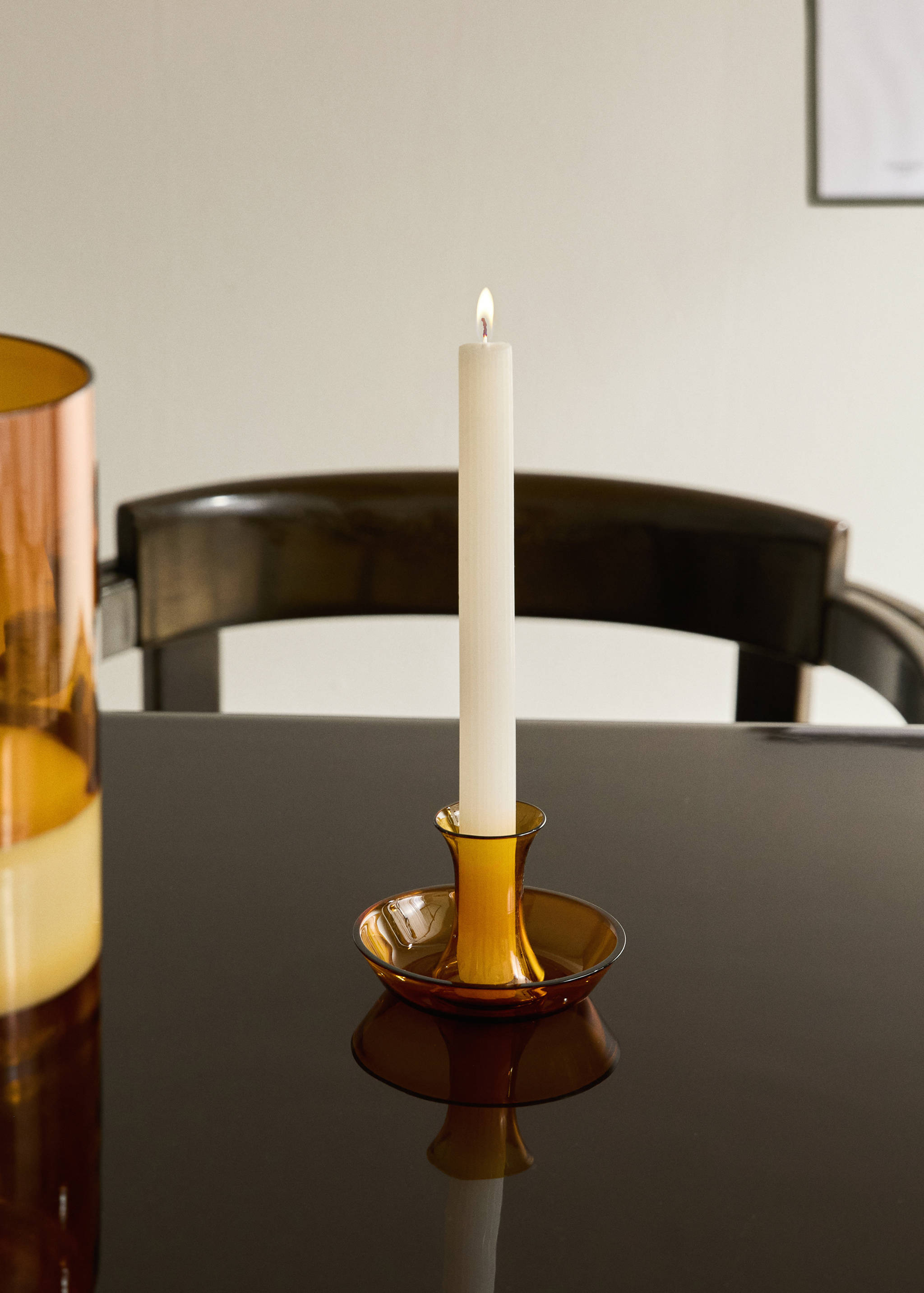 Borosilicate coloured glass candelabra - General plane