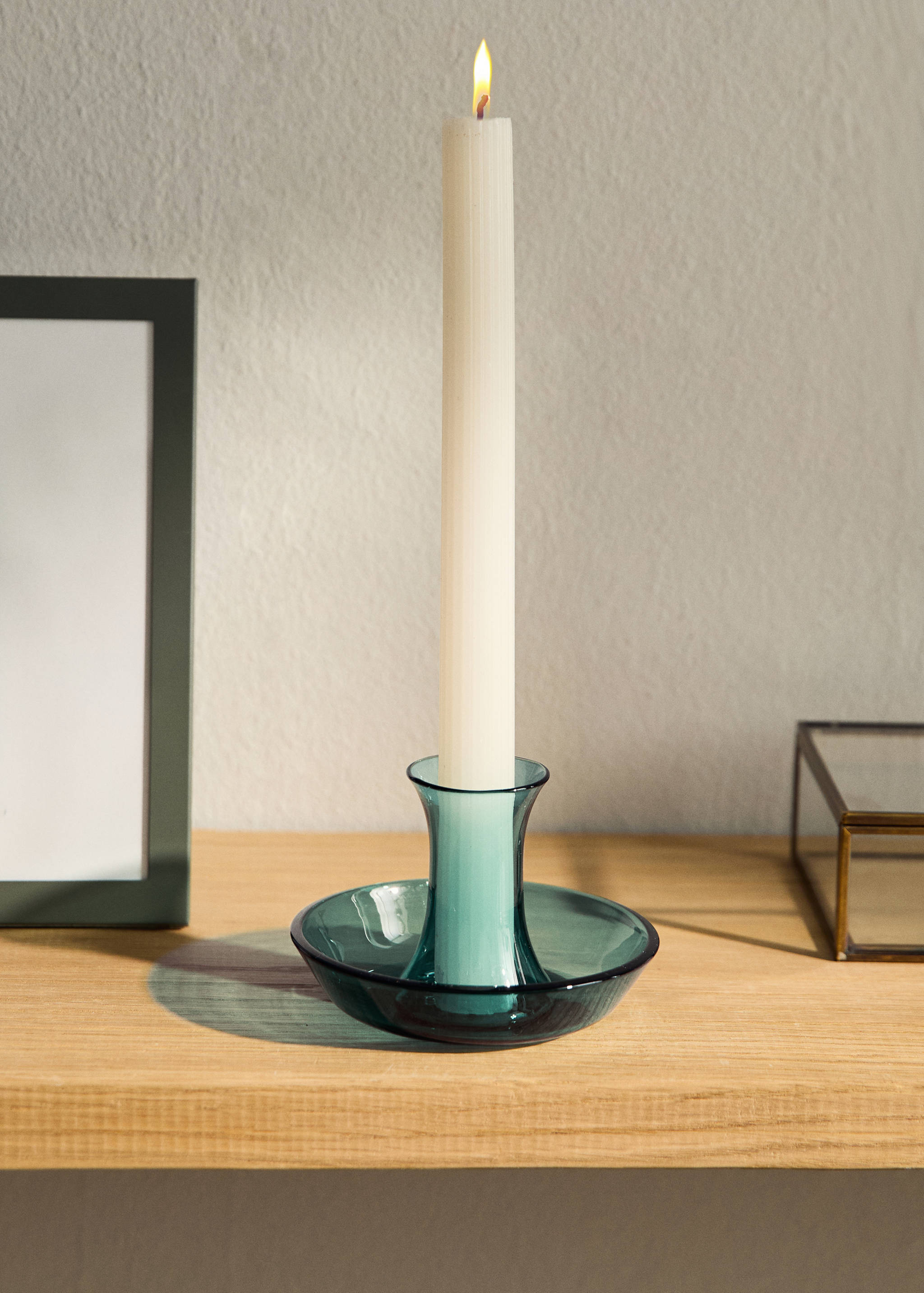 Borosilicate coloured glass candelabra - General plane