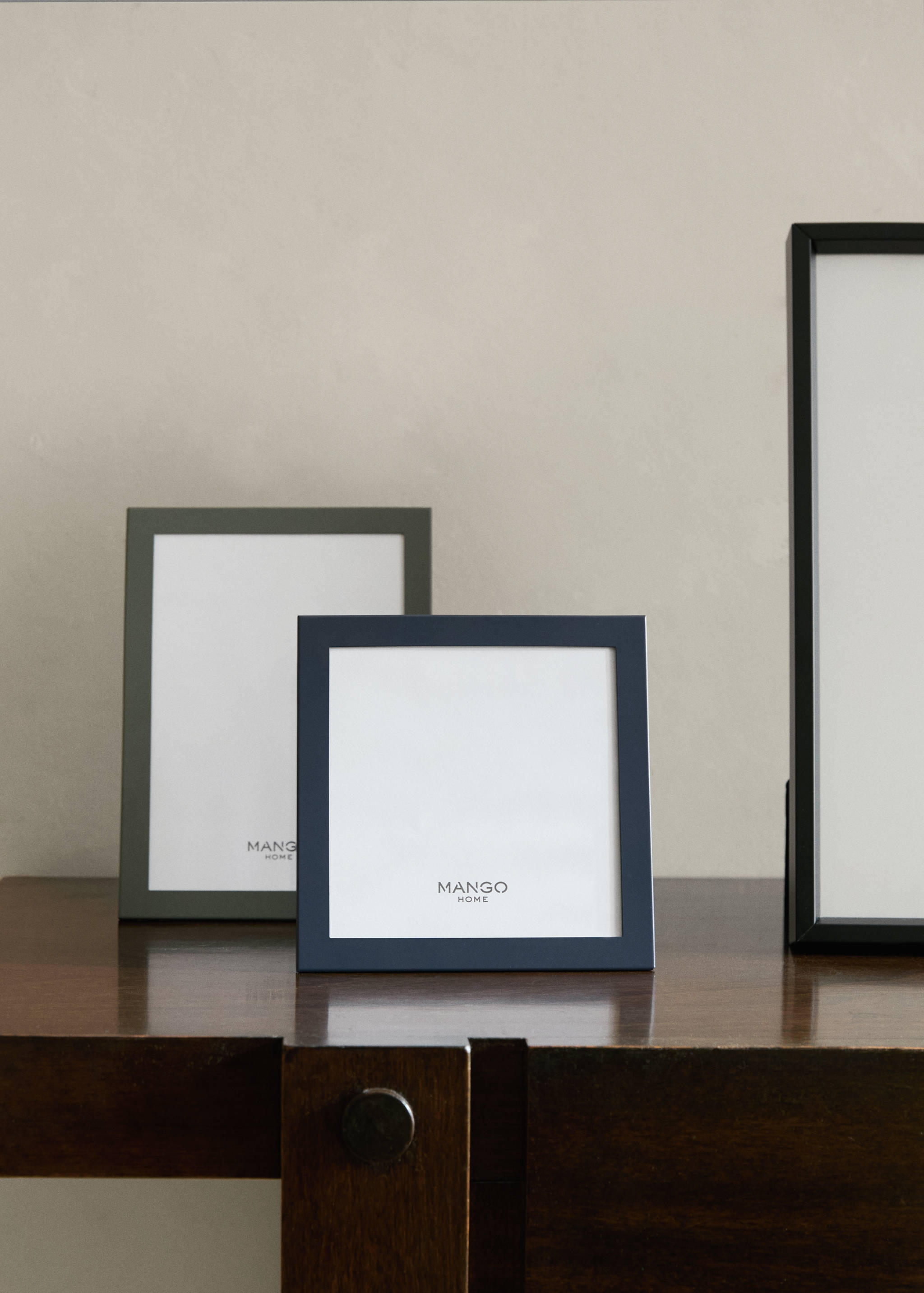 Kwadratowa drewniana ramka - Plan ogólny