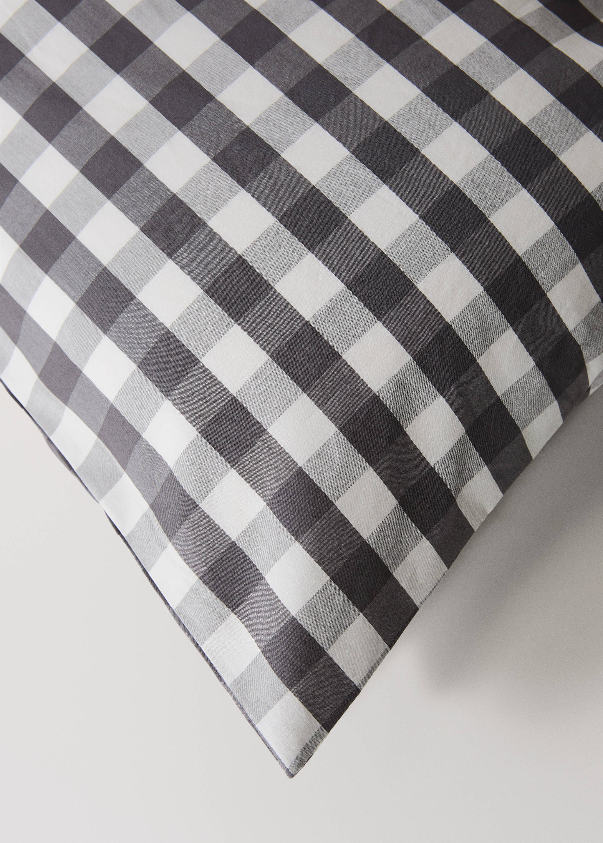 Percale cotton gingham check duvet cover for 135/140 cm bed - Details of the article 3