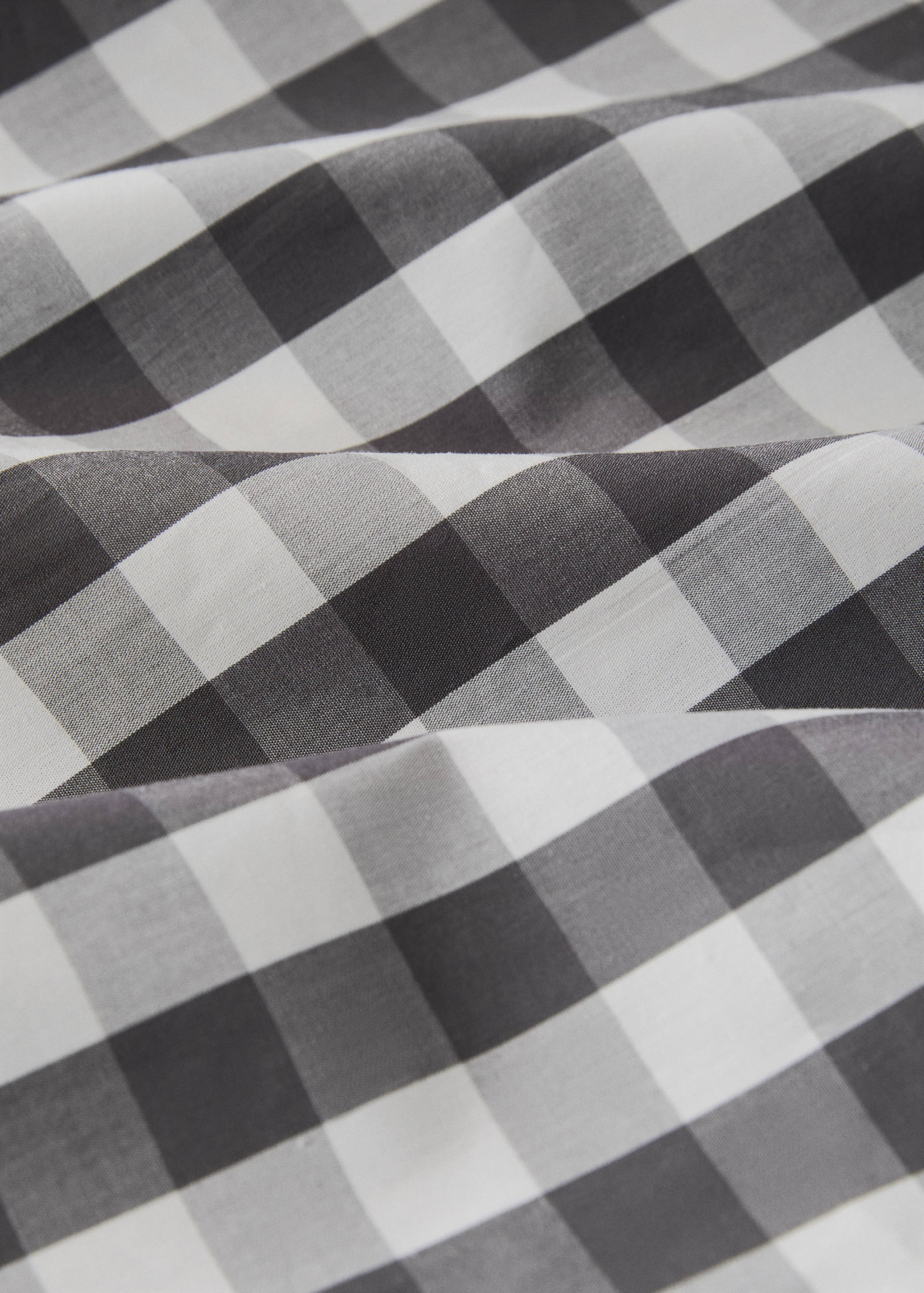 Percale cotton gingham check duvet cover for 180/200 cm bed - Details of the article 2