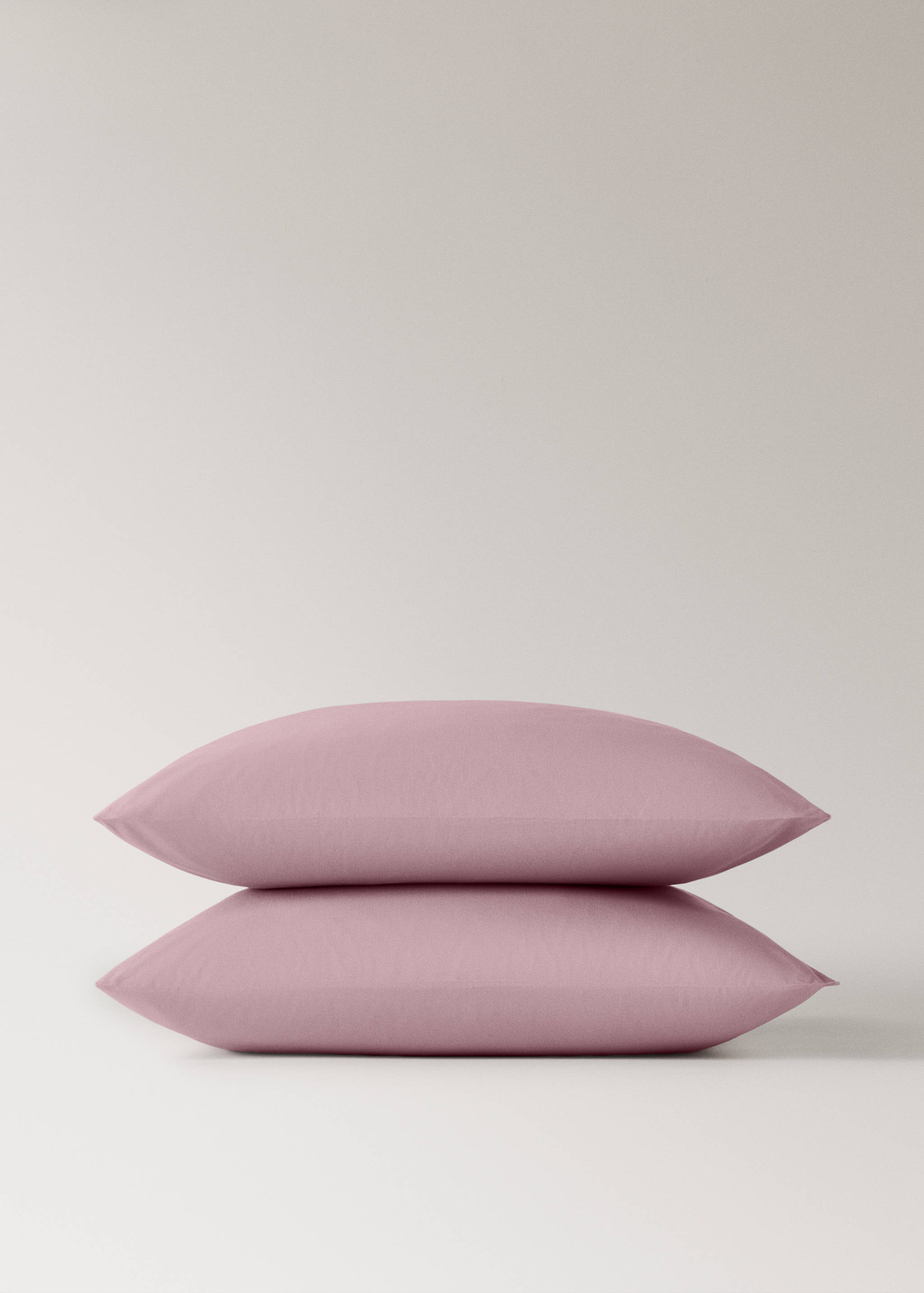 Two cotton percale pillowcases 60x60cm - Details of the article 1