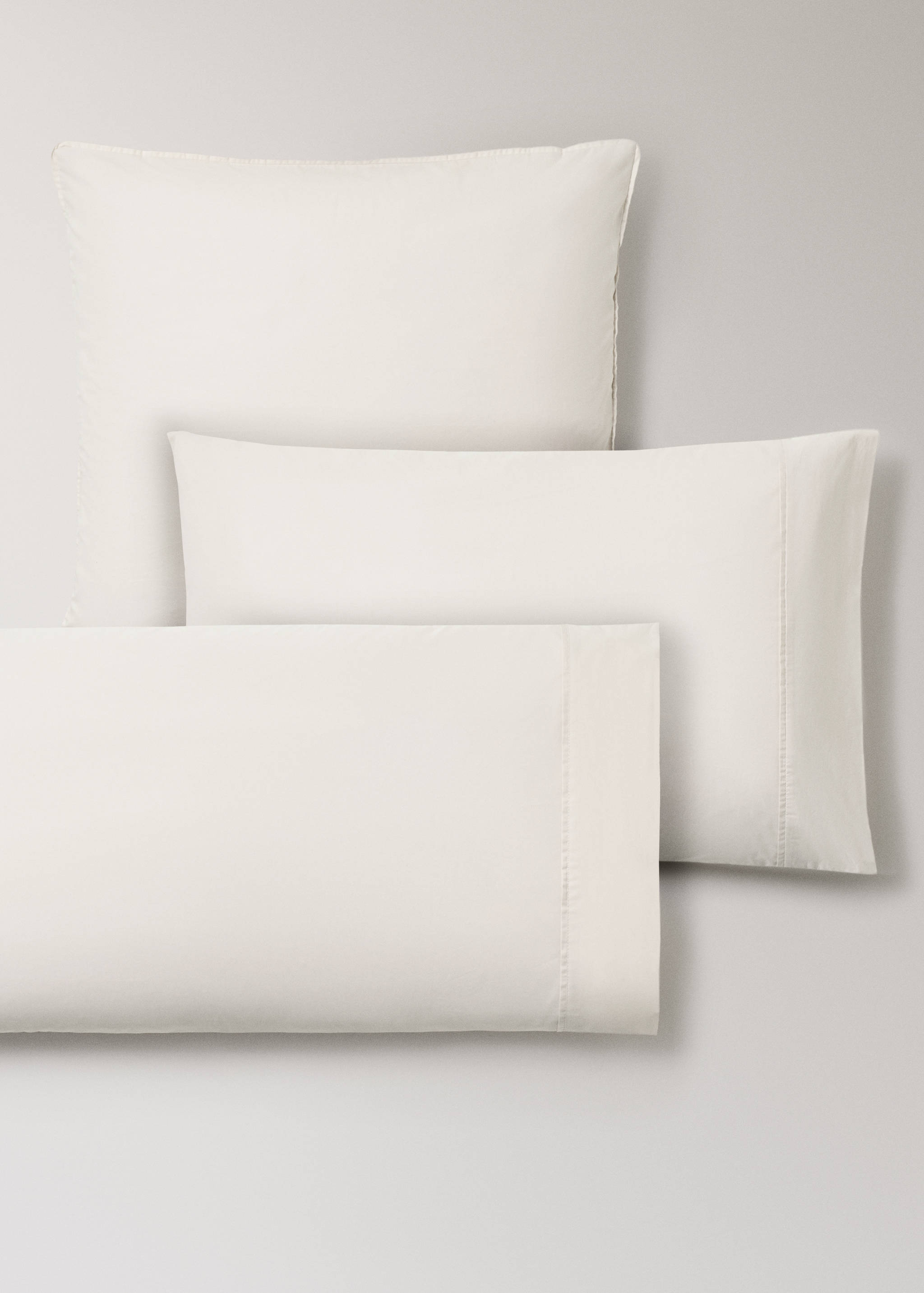 Two 300-thread percale cotton pillowcases 60x60 cm - Details of the article 4