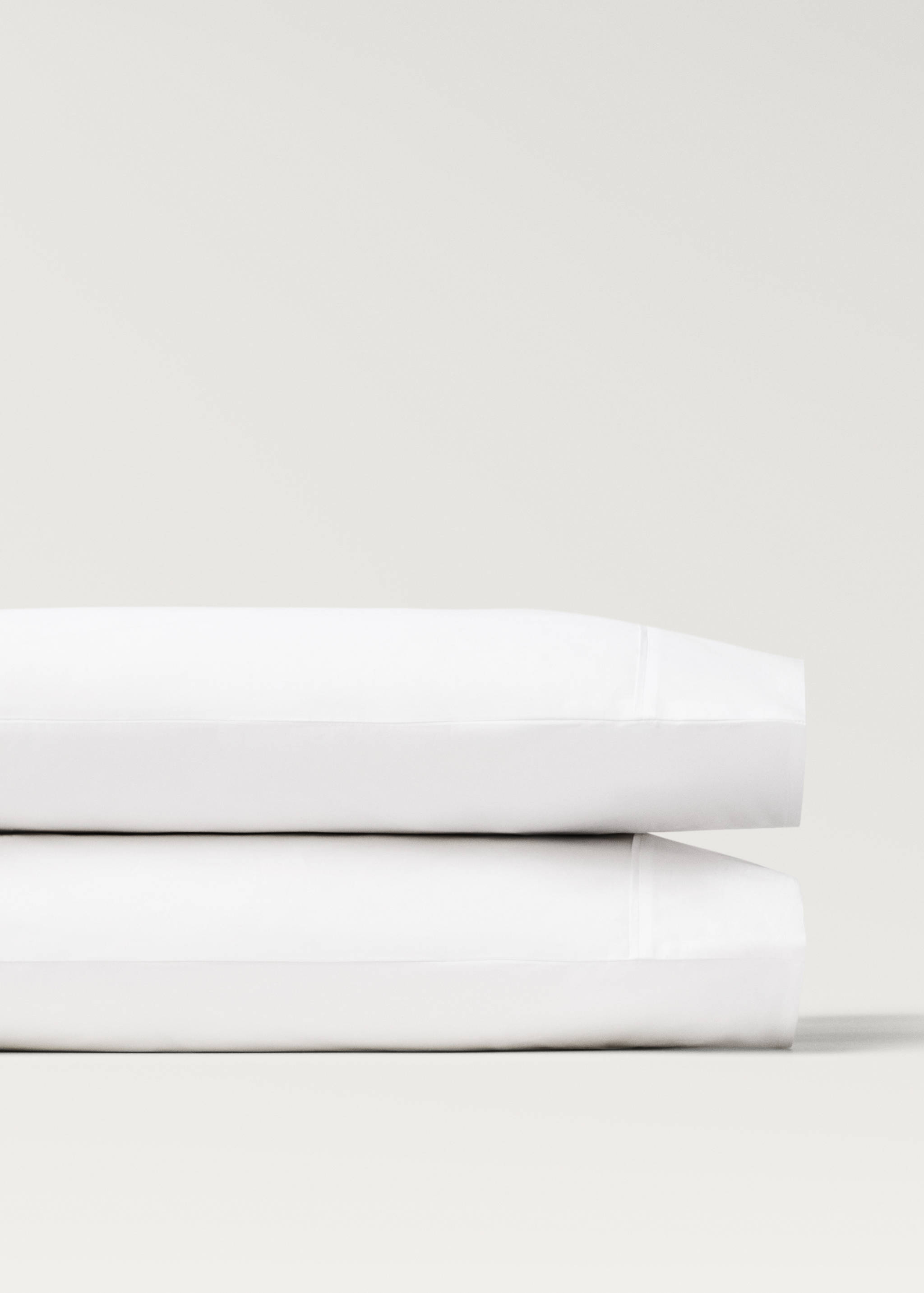 Two 300-thread count cotton percale pillowcases 50x75 cm - Details of the article 1