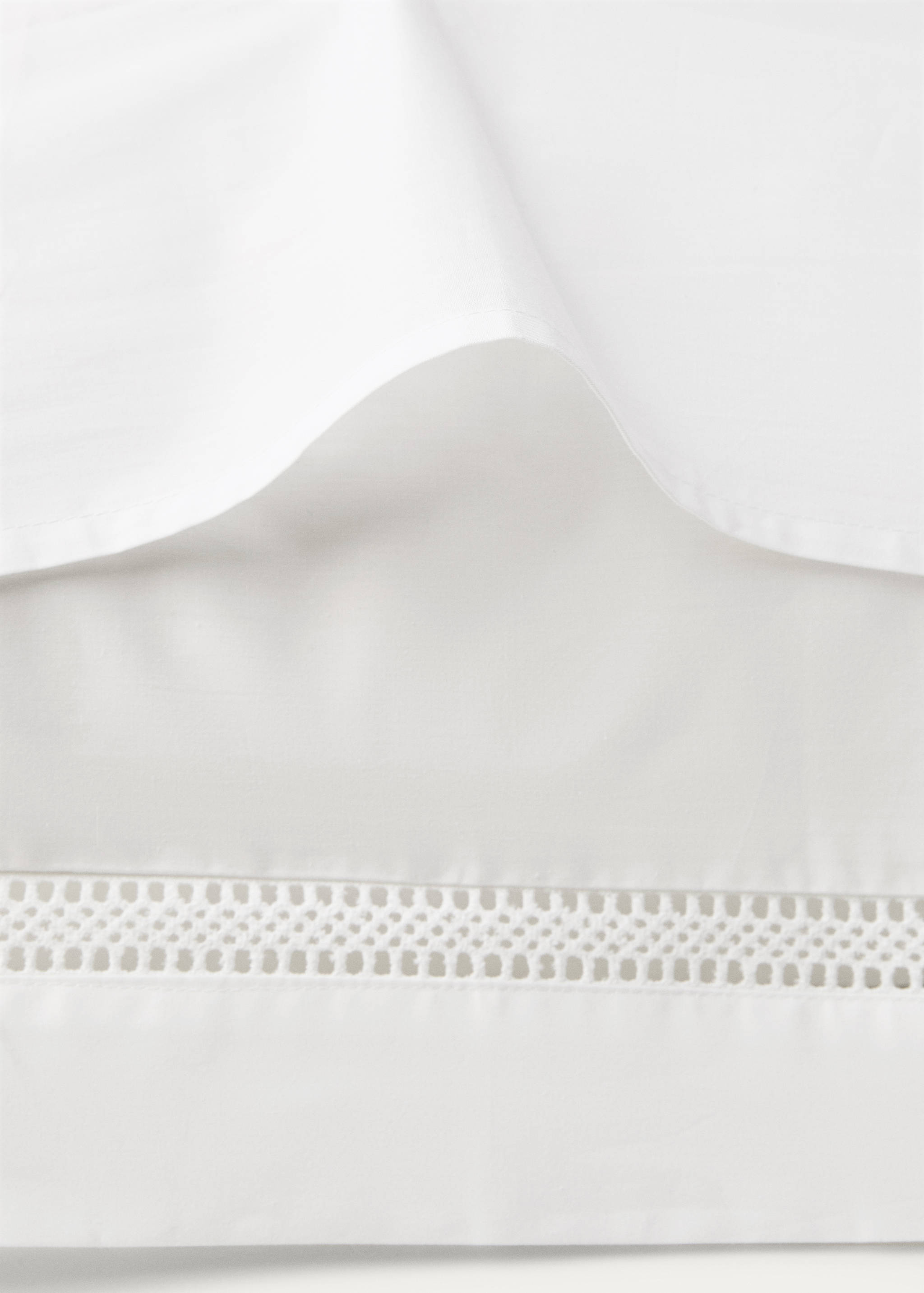 Two cotton percale pillowcases with inset 60x60 cm - Details of the article 2