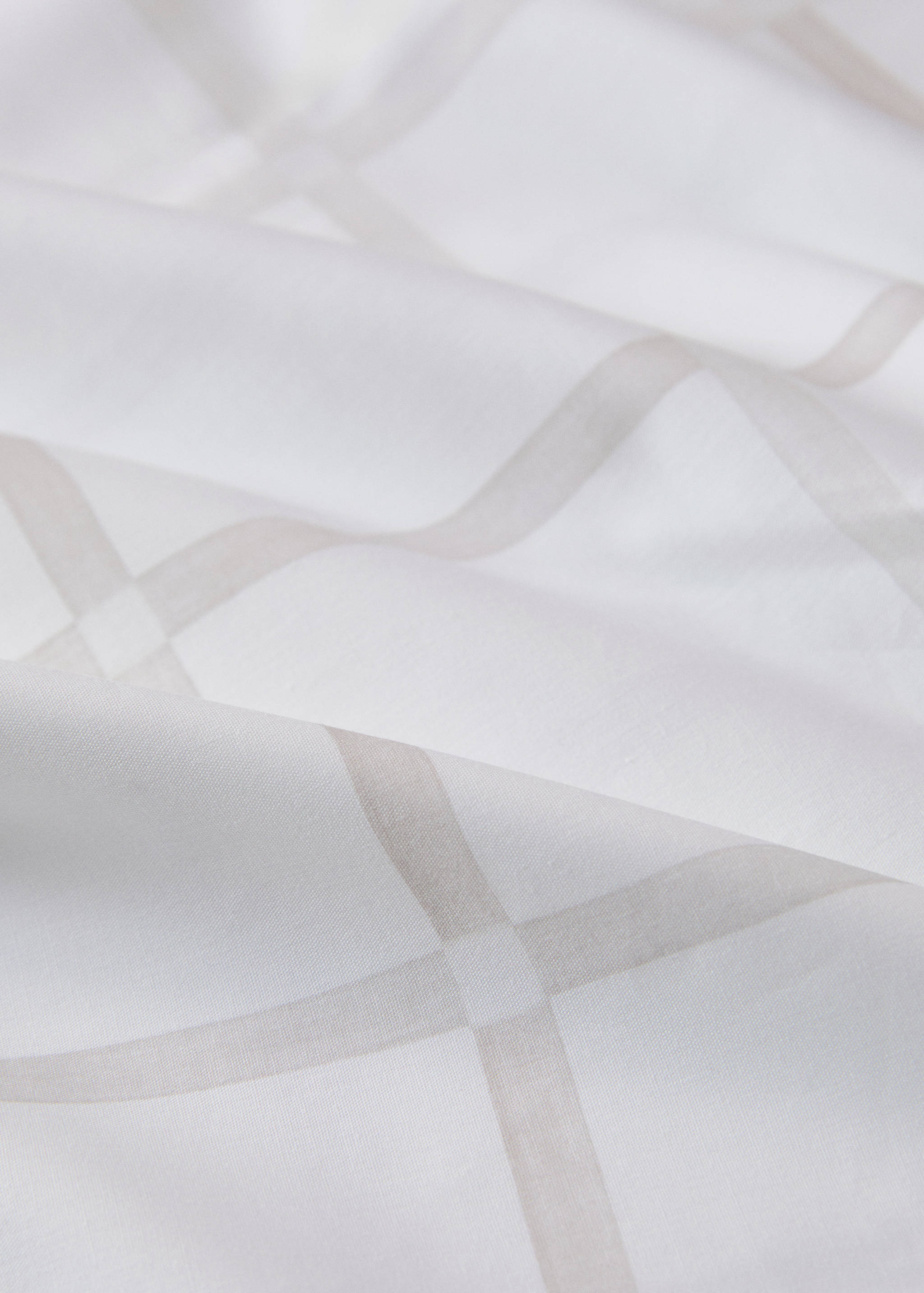 Percale cotton top sheet with a check print for 90 cm bed - Details of the article 3