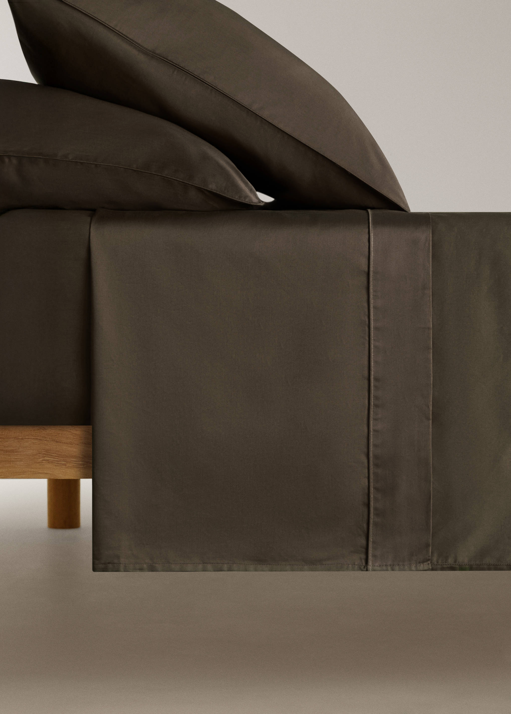 600-thread satin cotton top sheet for 180/200 cm bed - Article without model