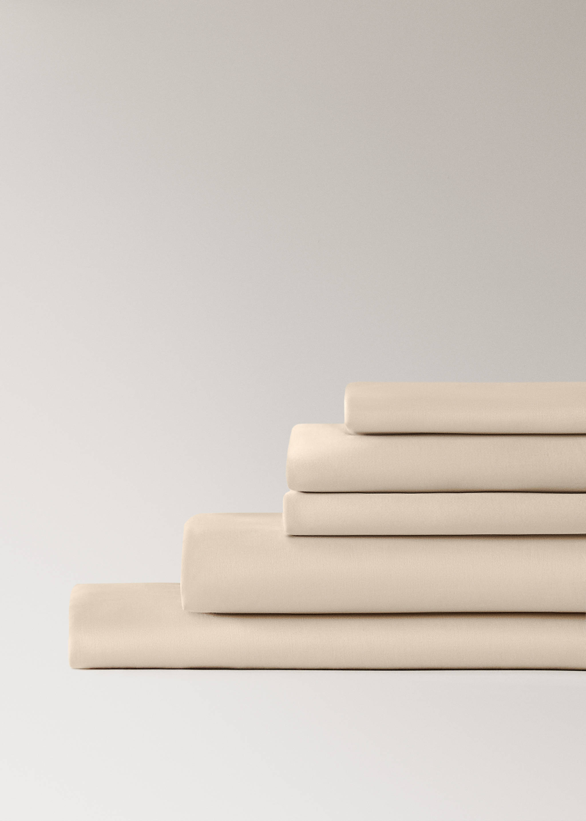 600-thread satin cotton top sheet with trim for 200 cm bed - Details of the article 2