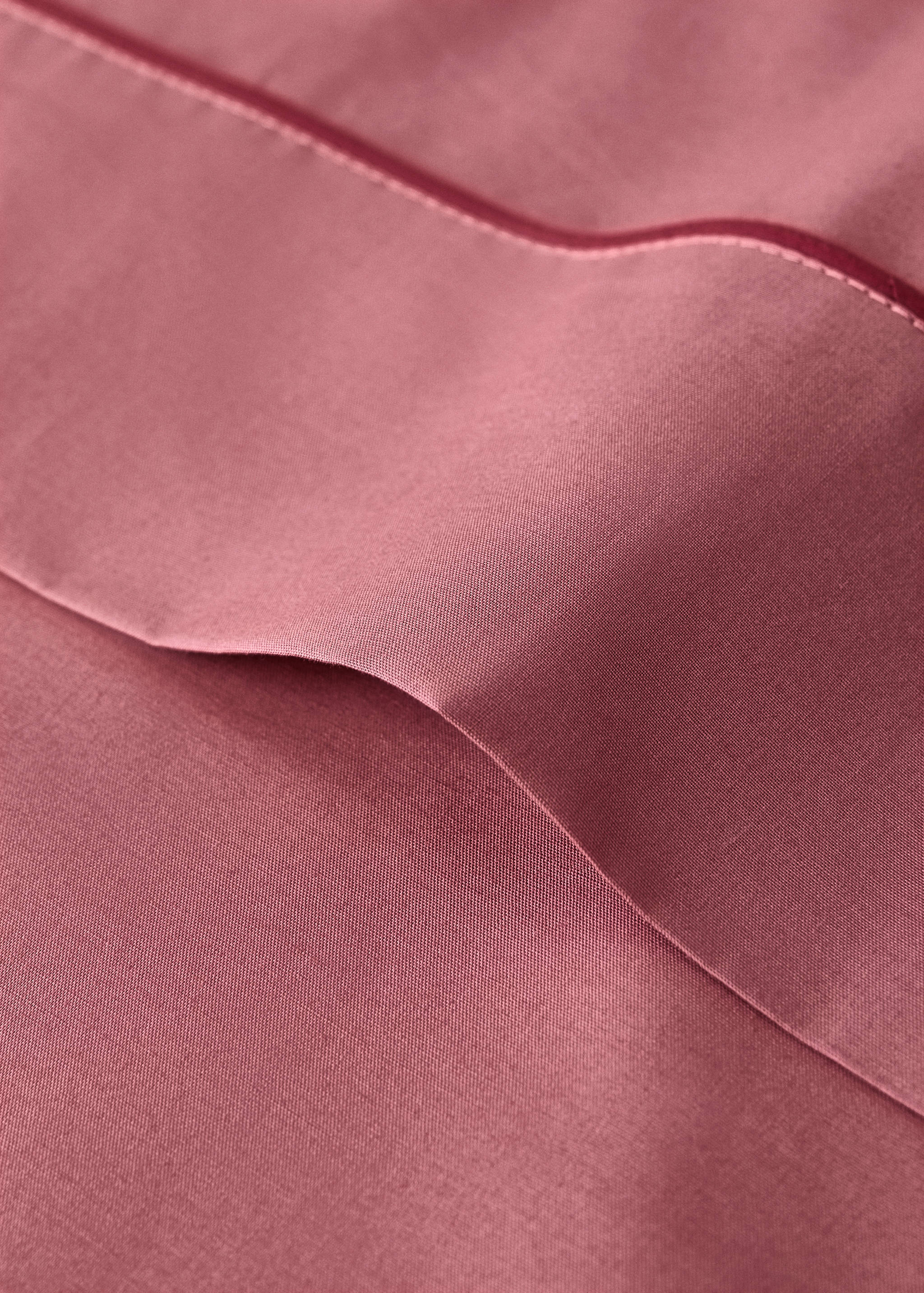 Reversible percale cotton top sheet with contrasting piping for 90 cm bed - Details of the article 1