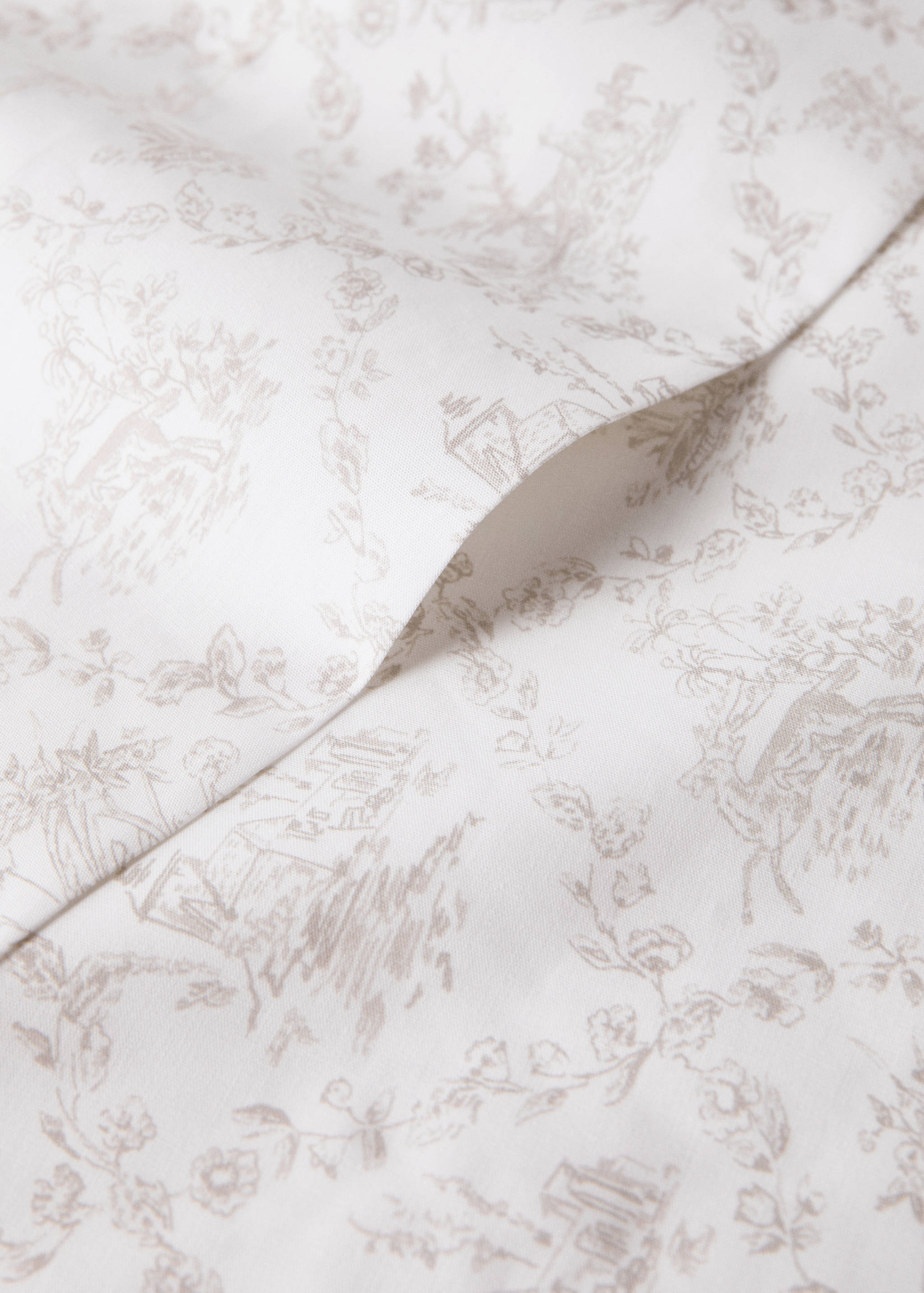 Children's top sheet cotton percale toile de Jouy 90 cm bed - Details of the article 1
