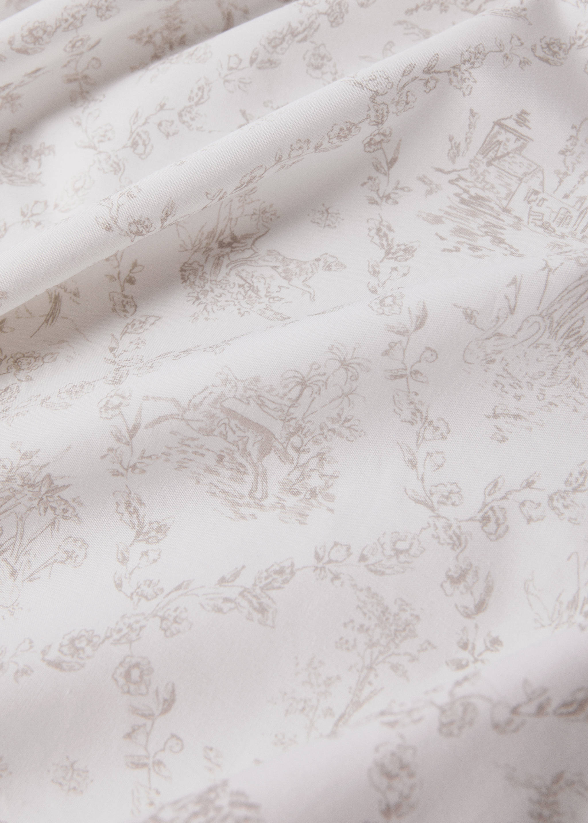 Children's top sheet cotton percale toile de Jouy 90 cm bed - Details of the article 2