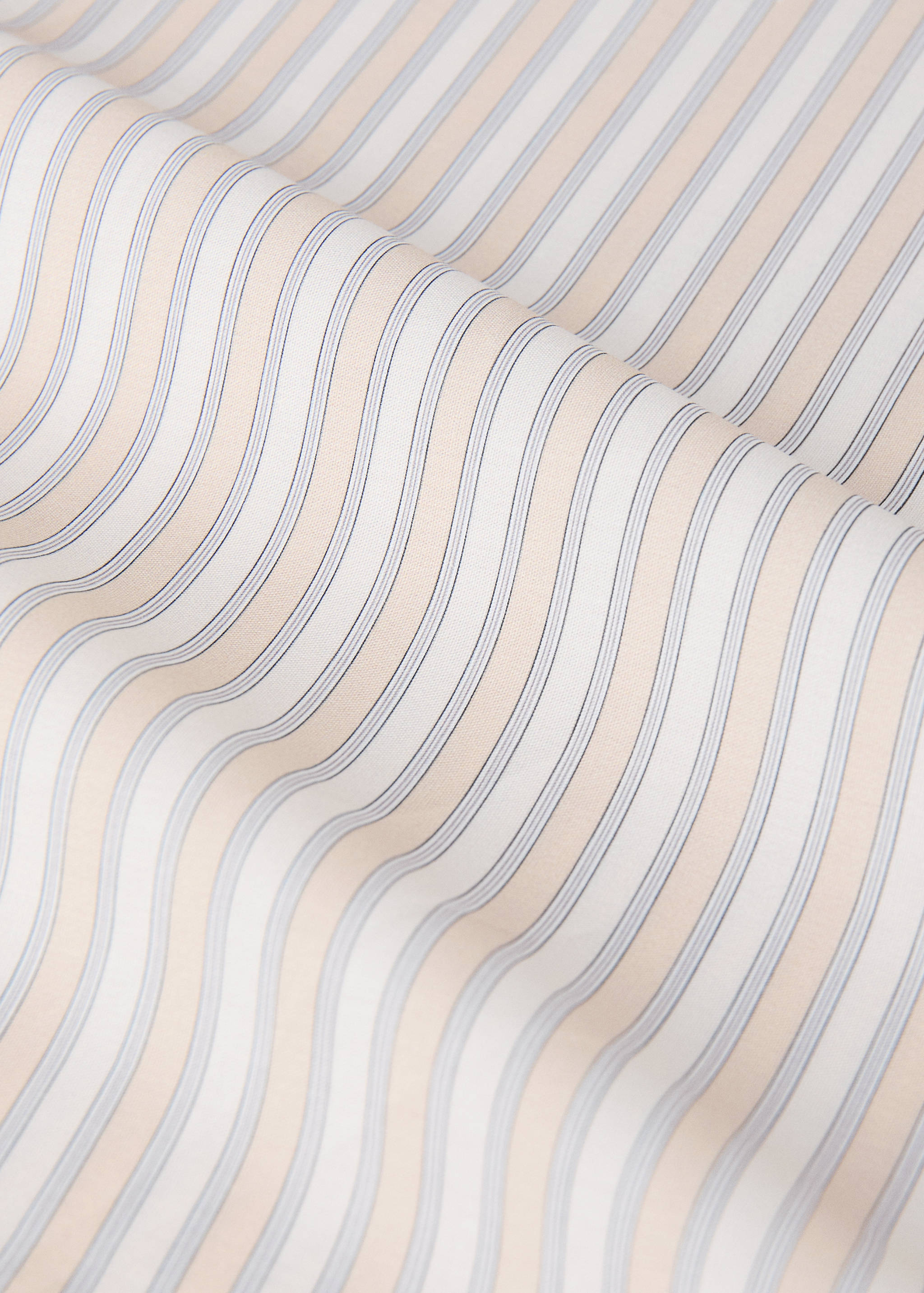 Children's percale cotton top sheet with fine stripe print for 135/140 cm bed - Details of the article 2