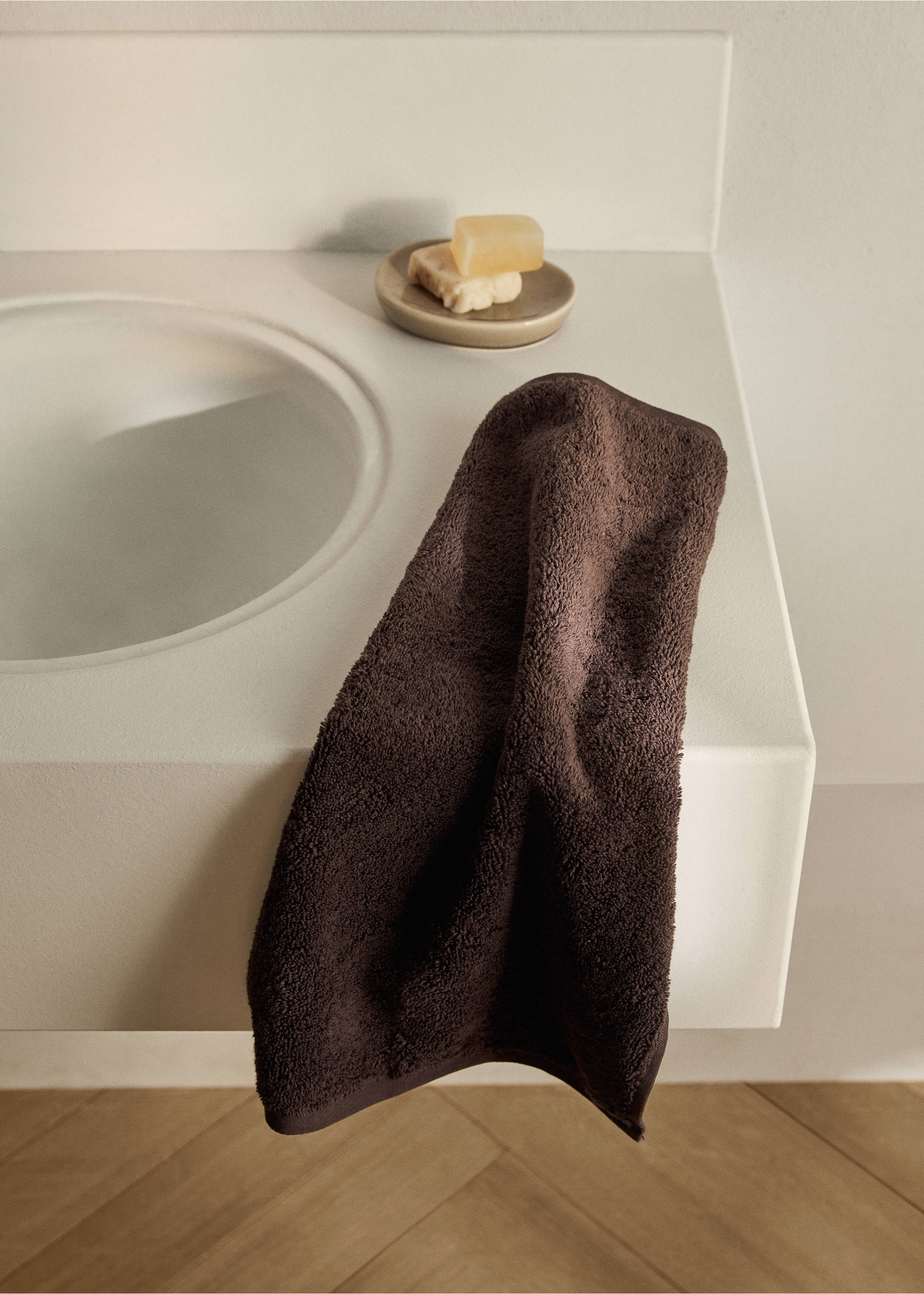 Soft cotton towel - General plane, Chocolate. Ref: 17021596-00.