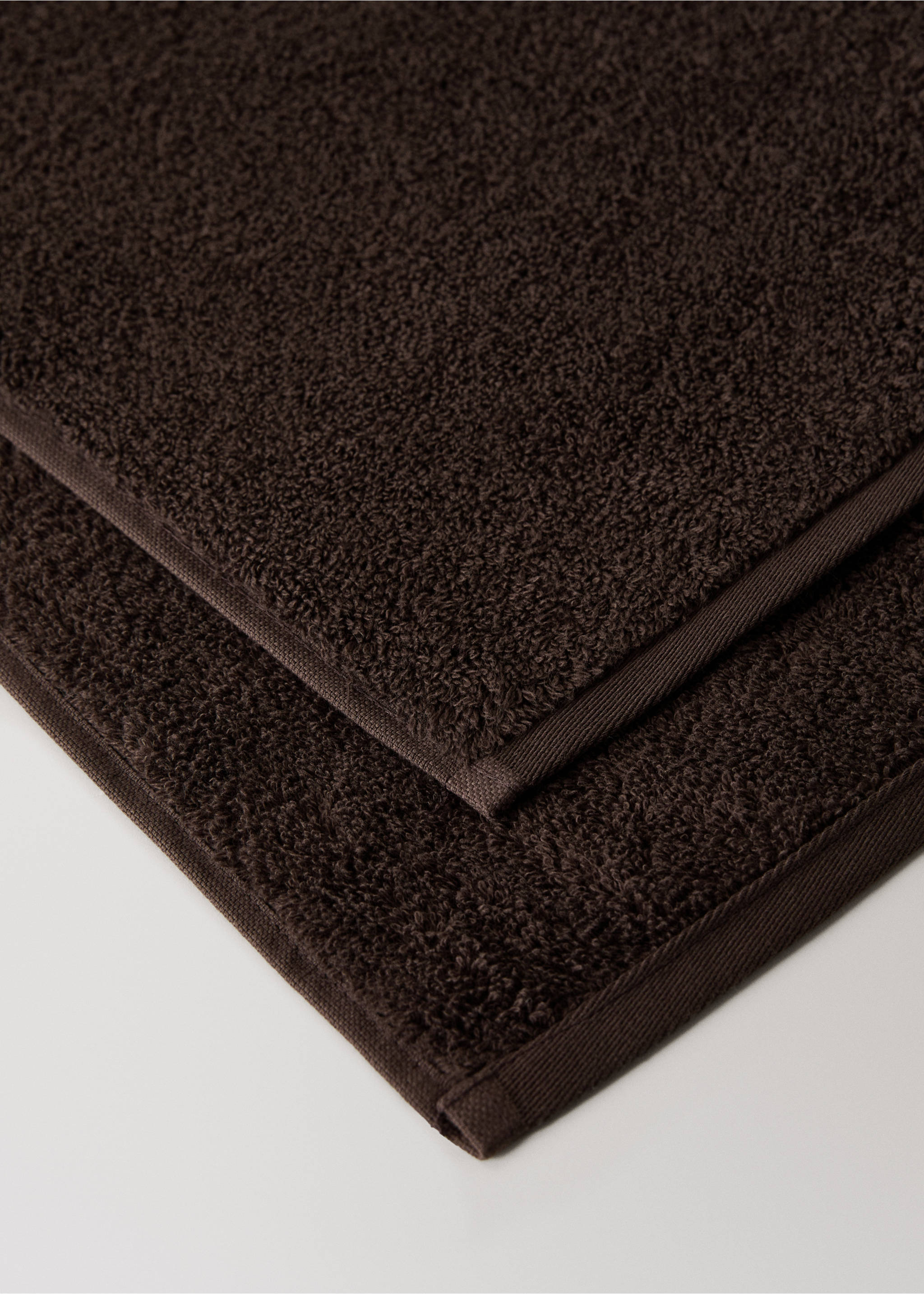 Soft cotton towel - Details of the article 3, Chocolate. Ref: 17021596-00.
