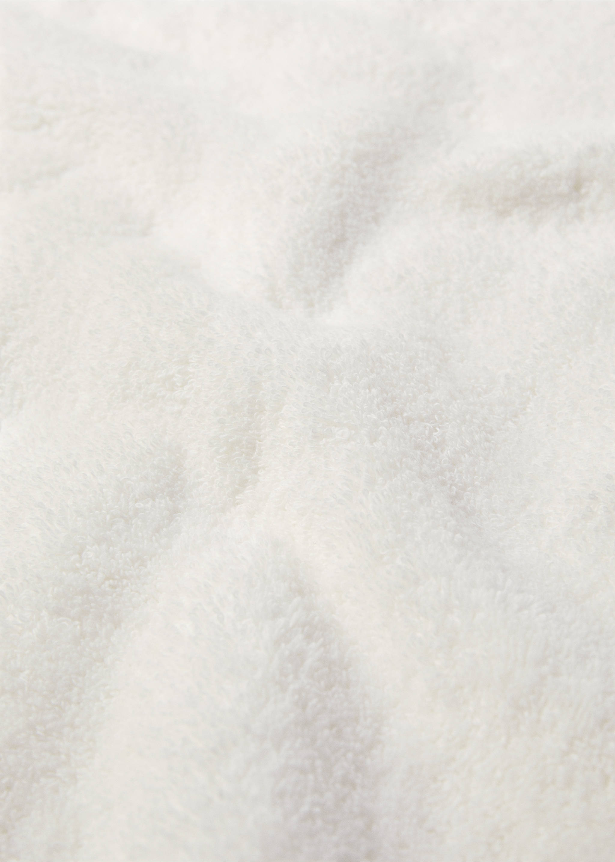 Soft cotton washbasin towel - Details of the article 1, Ecru. Ref: 17021597-00.