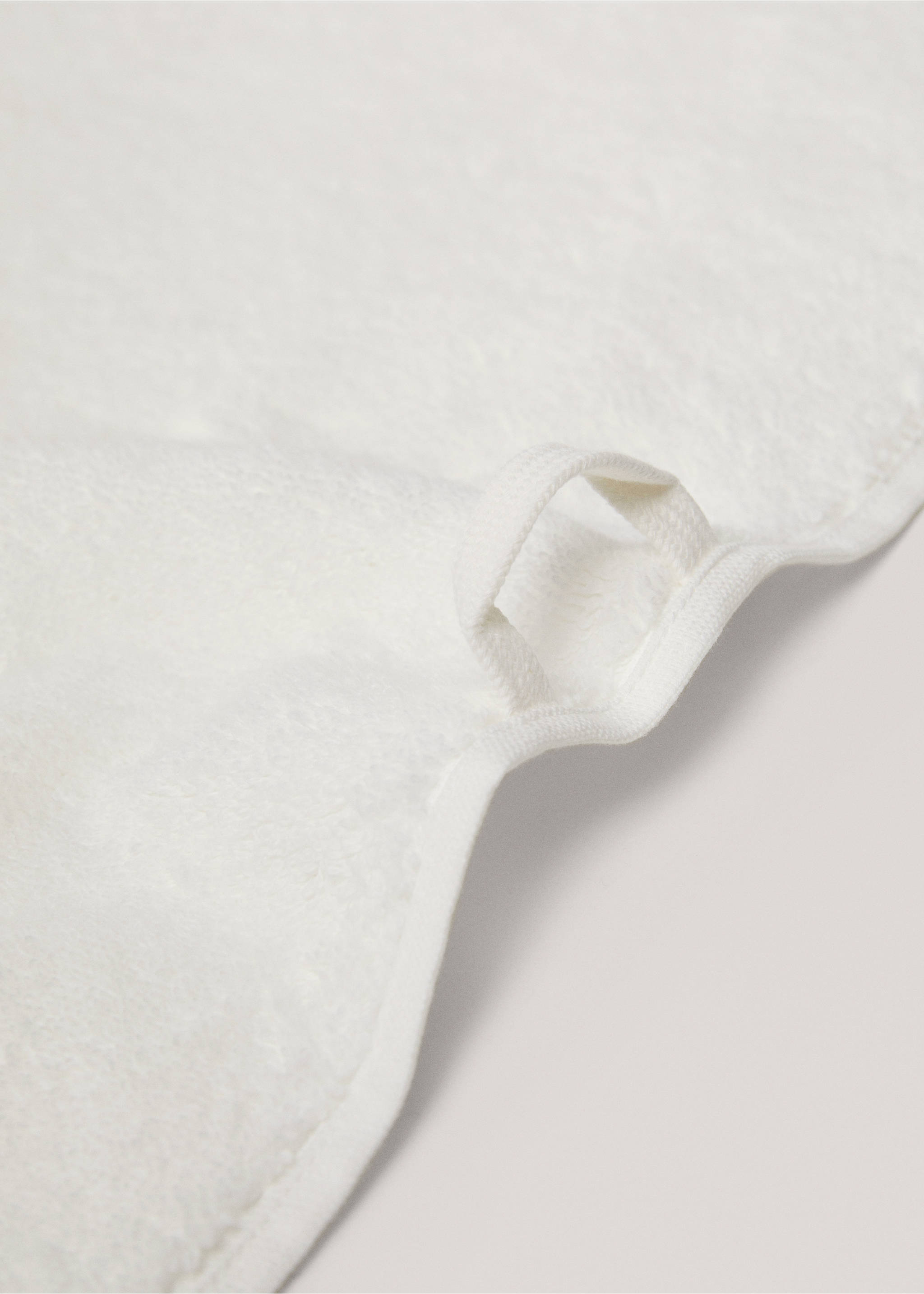 Soft cotton washbasin towel - Details of the article 3, Ecru. Ref: 17021597-00.